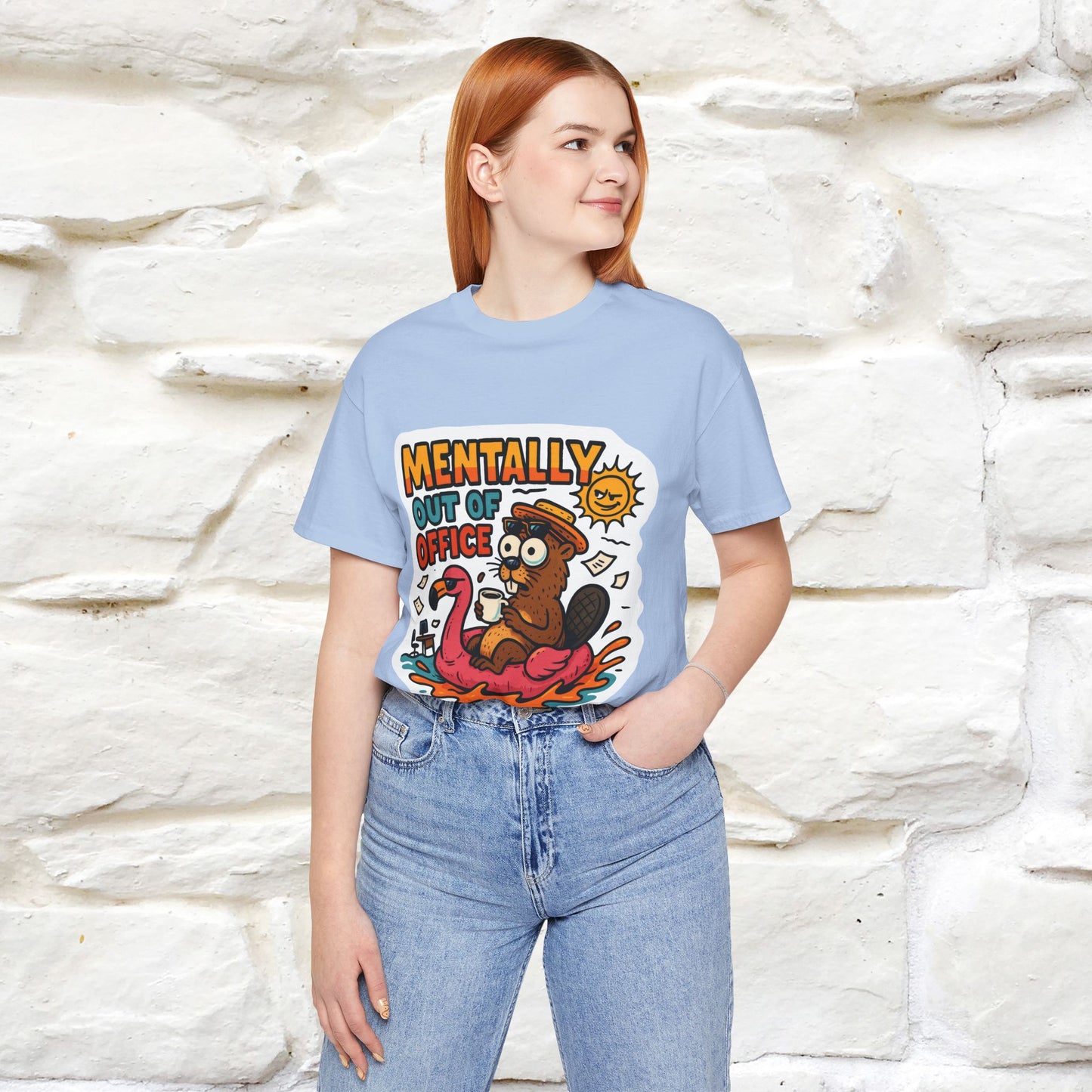 ''Mentally Out Of Office''| Sarcastic Cat T-Shirt | Nunu&Miao Studio