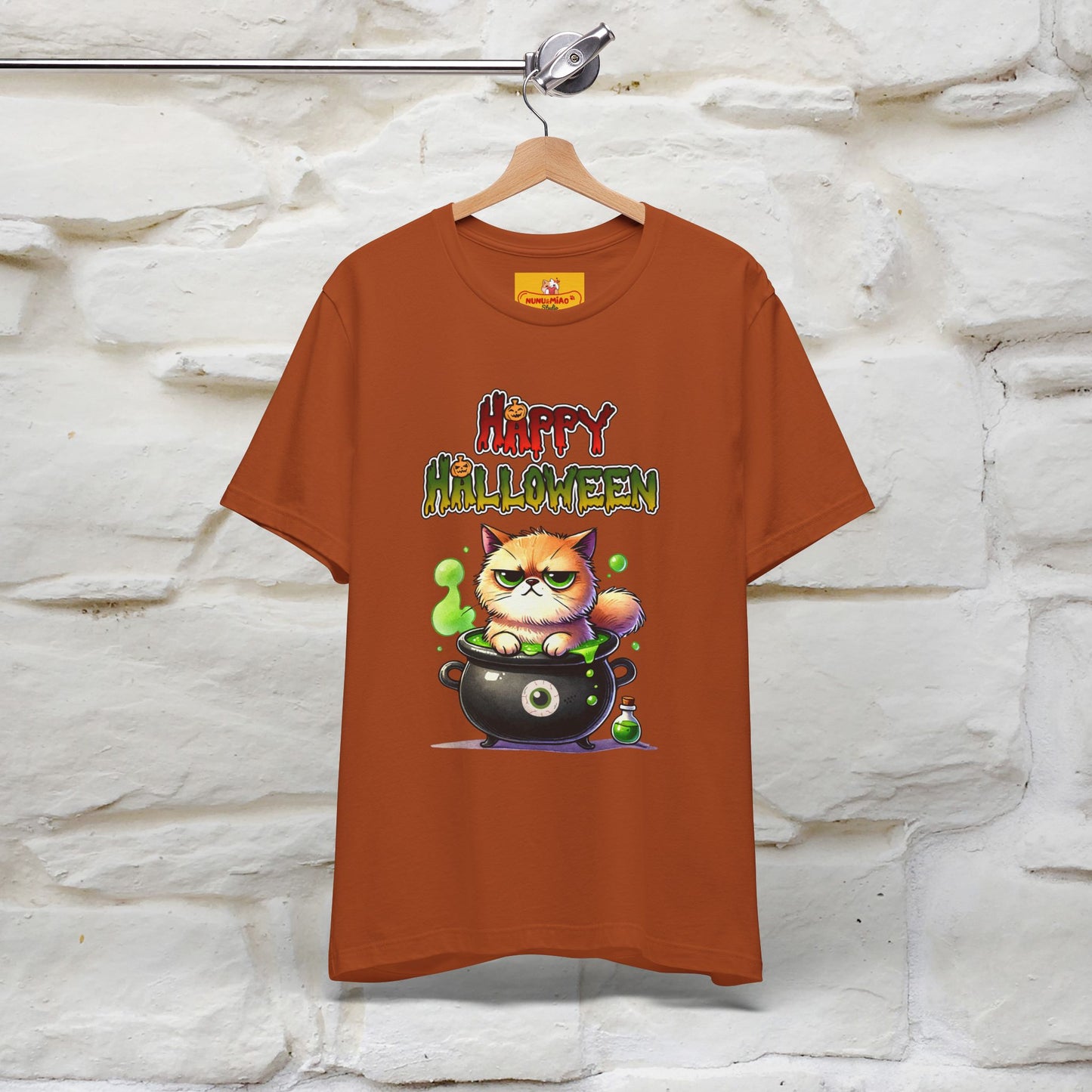 "Angry Cat Happy Halloween" Cat T-shirt |Nunu&Miao Studio