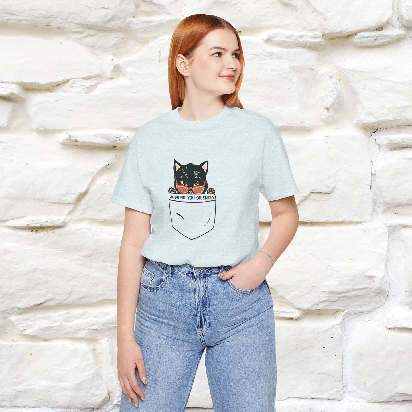 Judging You Silently Cat T-Shirt for Men | 100% Cotton* Funny & Sassy Tee - Nunu&Miao Studio