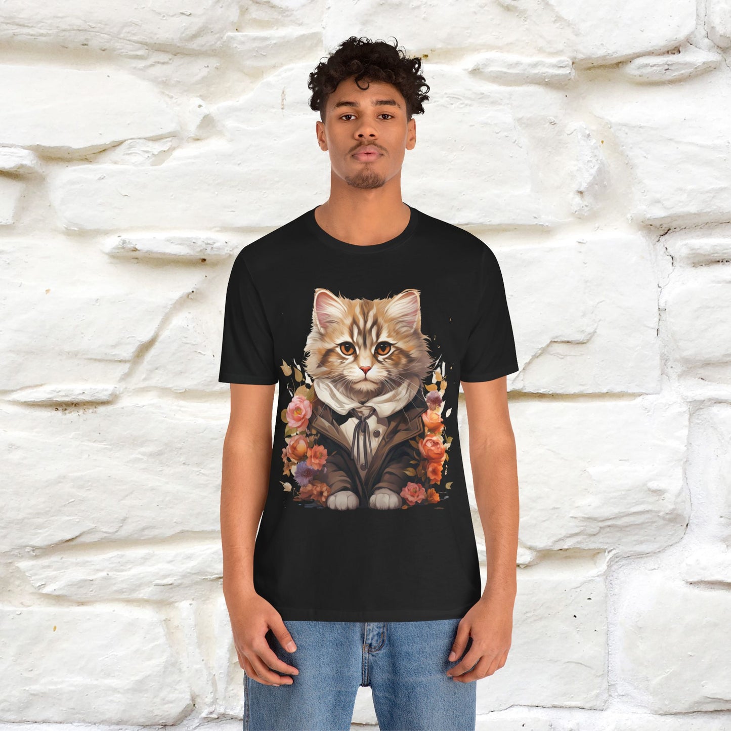 "Mr. Meow" Elegant Cat T-Shirt for Men & Women | 100% Cotton* - Nunu&Miao Studio