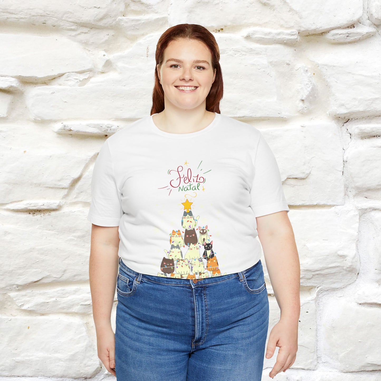 "Feliz Natal" Cat T-shirt|Nunu&Miao Studio - Nunu&Miao Studio