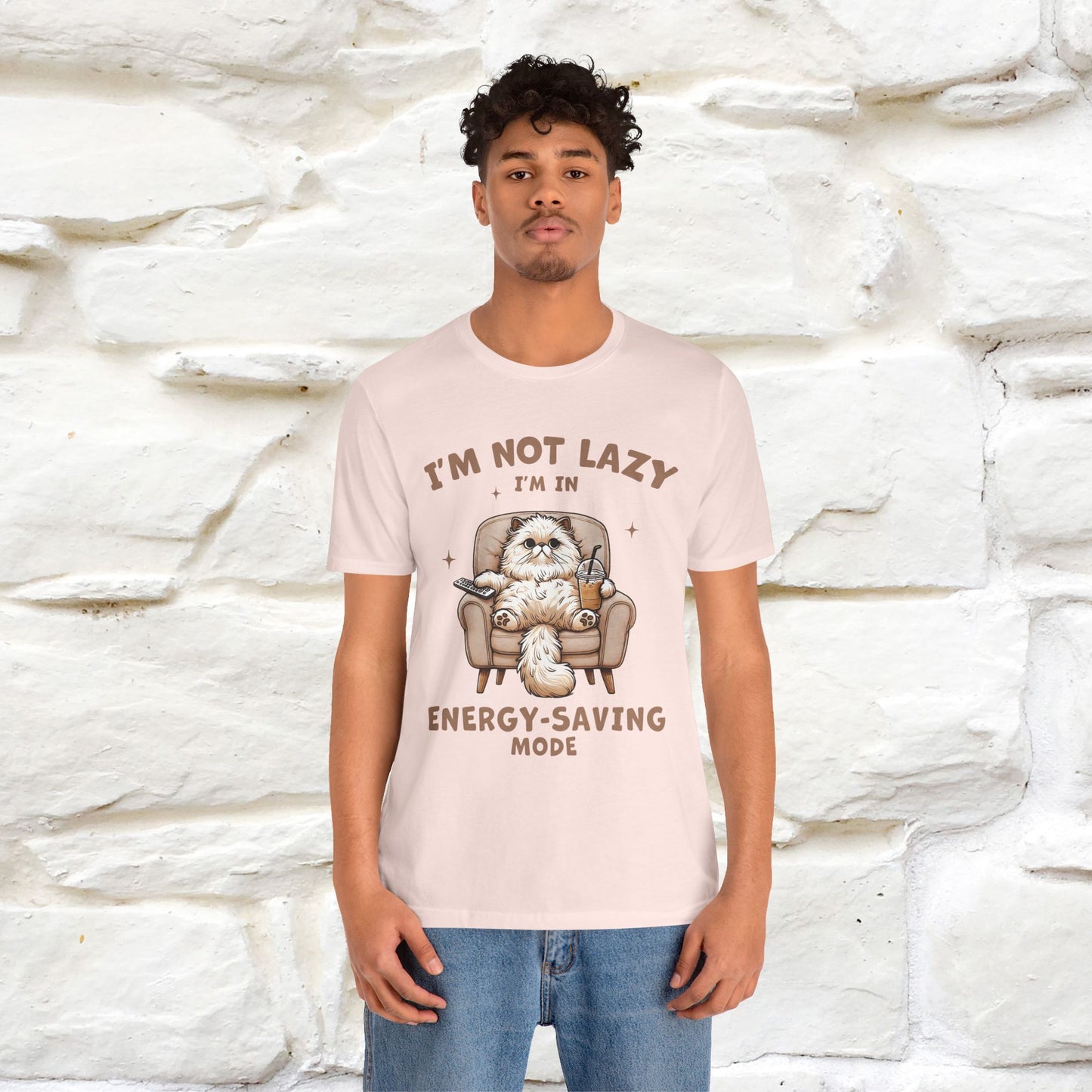 "I'm Not Lazy I'm In Energy-Saving Mode " Cat T-shirt |Nunu&Miao Studio