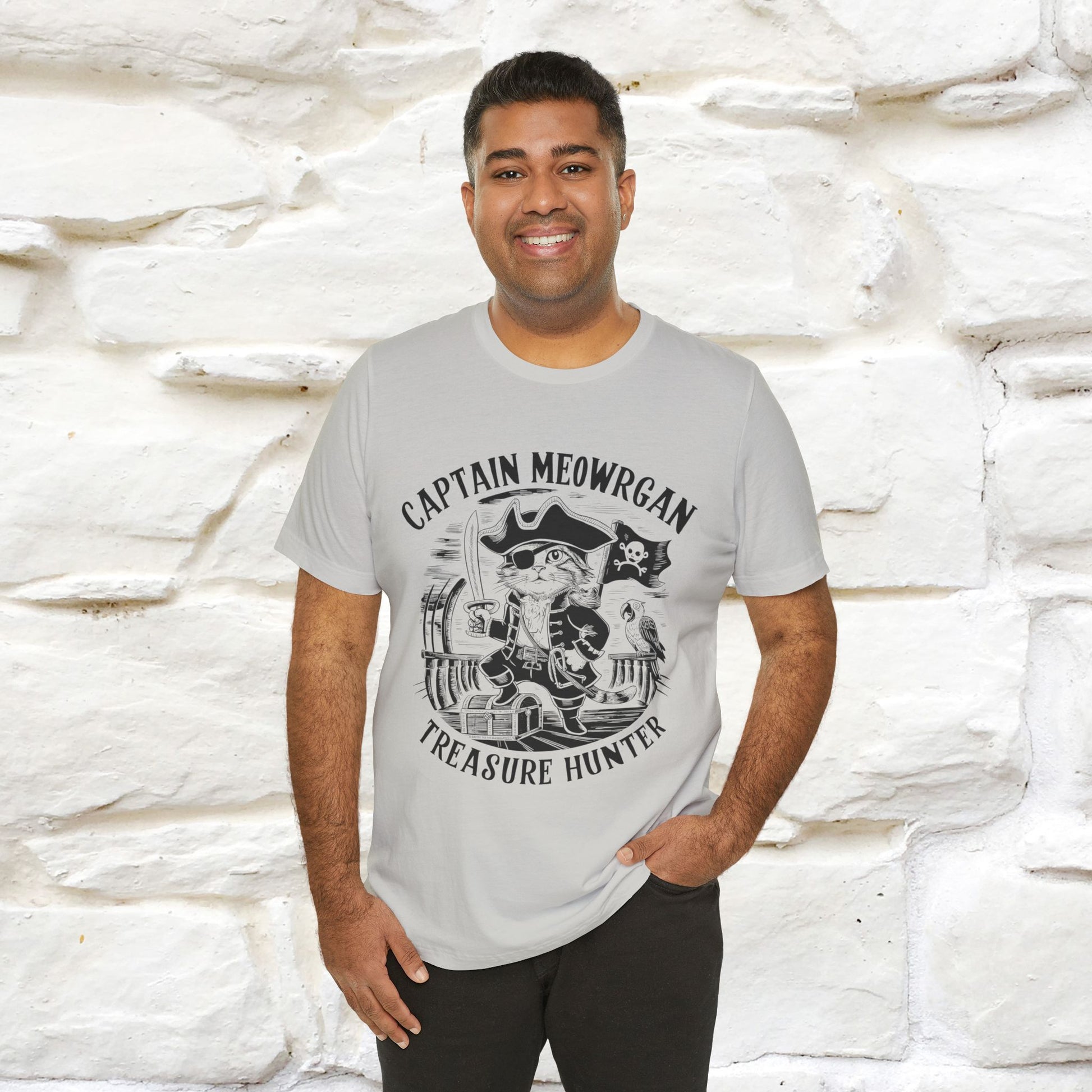 Captain Meowrgan Treasure Hunter |  |Cat T-Shirt | Nunu&Miao Studio - Nunu&Miao Studio