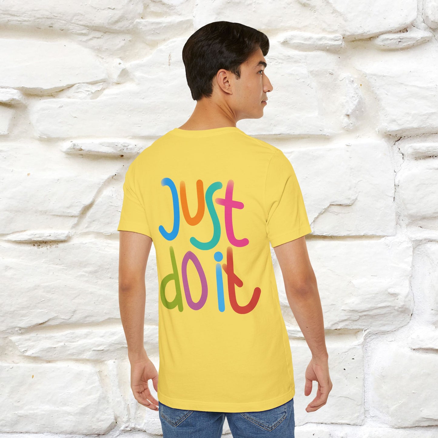 "Yes, Just Do It" Cat T-Shirt| Front & Back Design | Nunu&Miao Studio