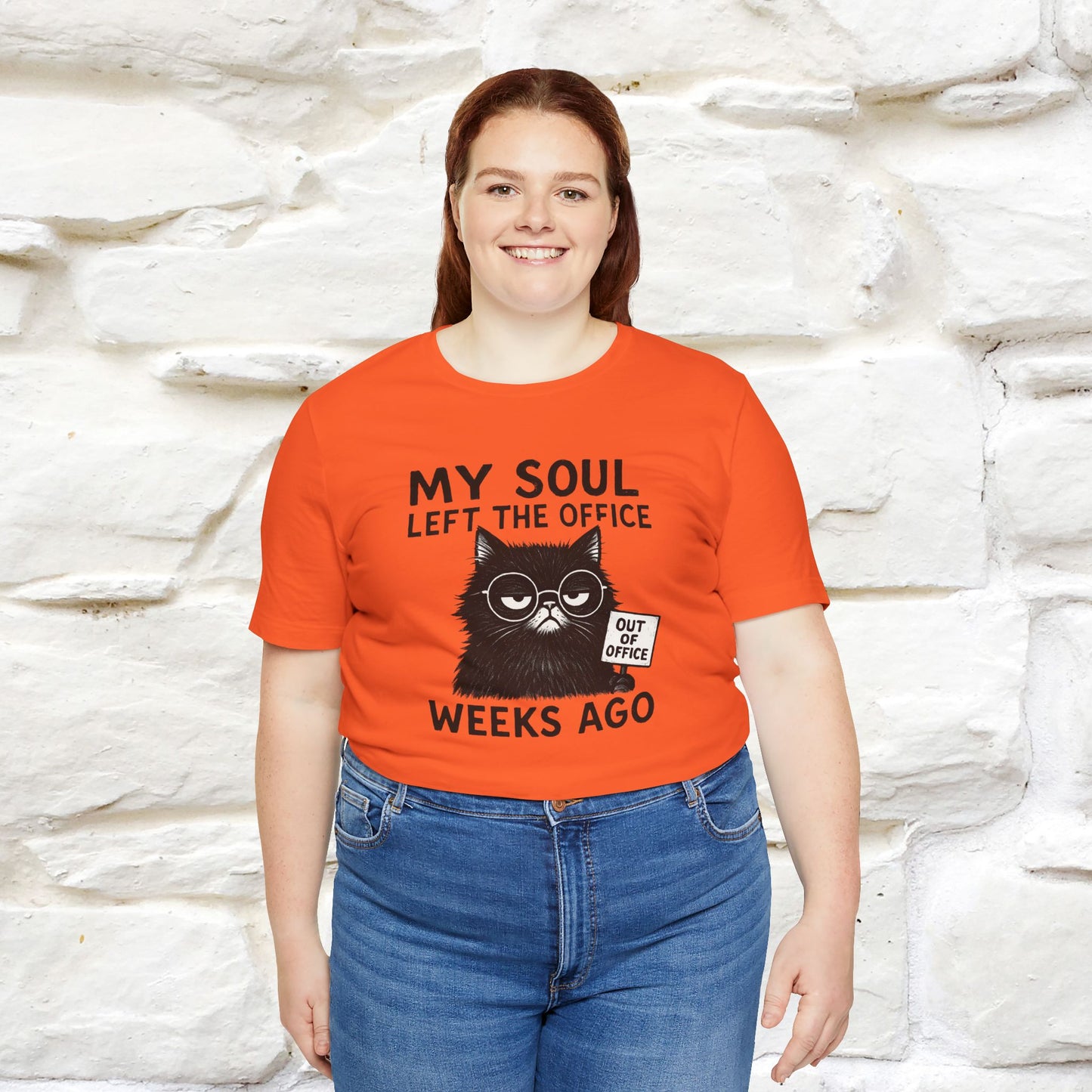 "My Soul Left The Office..." |Funny Cat T-Shirt | Nunu&Miao Studio