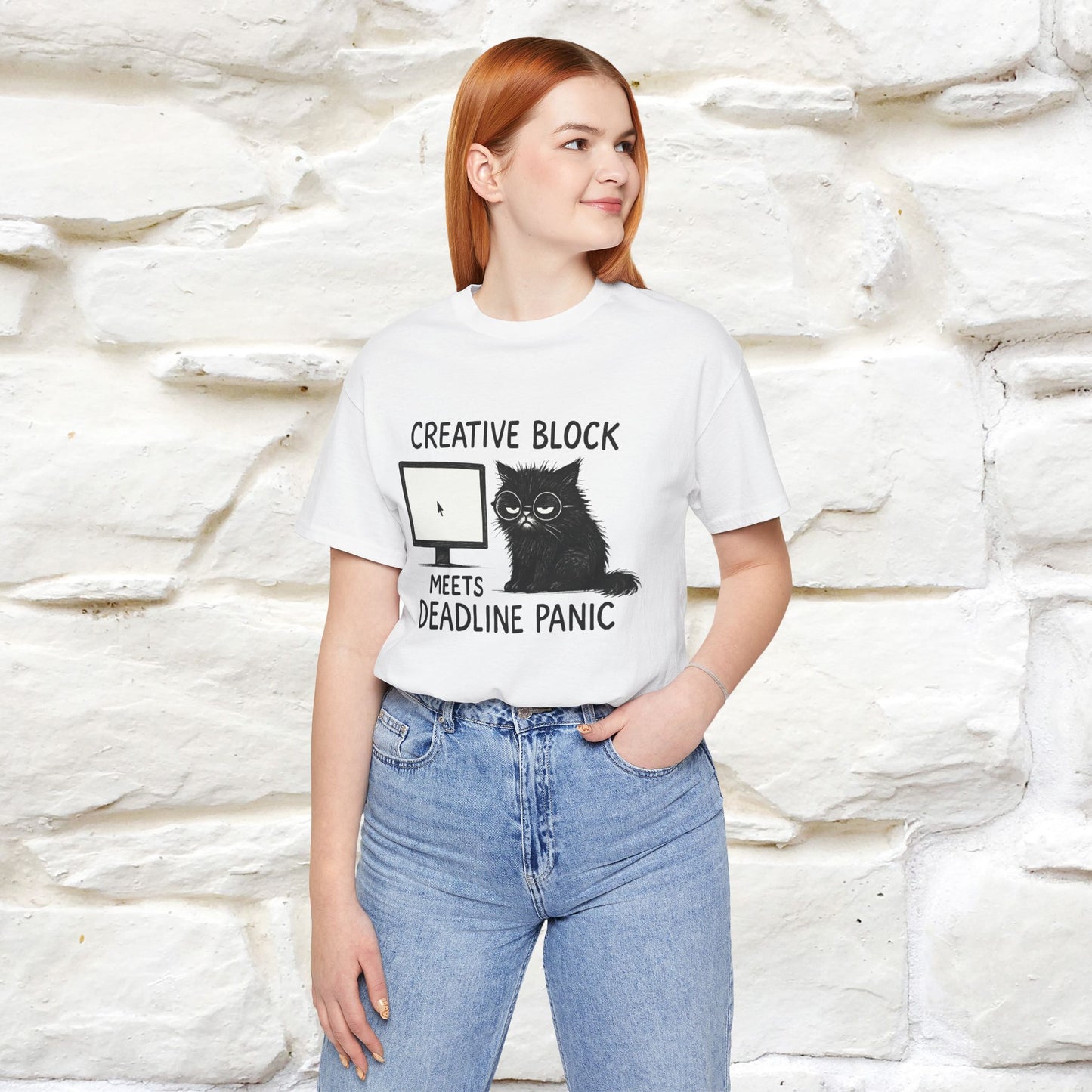 "Creative Block Meets Deadline..." |Cat T-Shirt | Nunu&Miao Studio