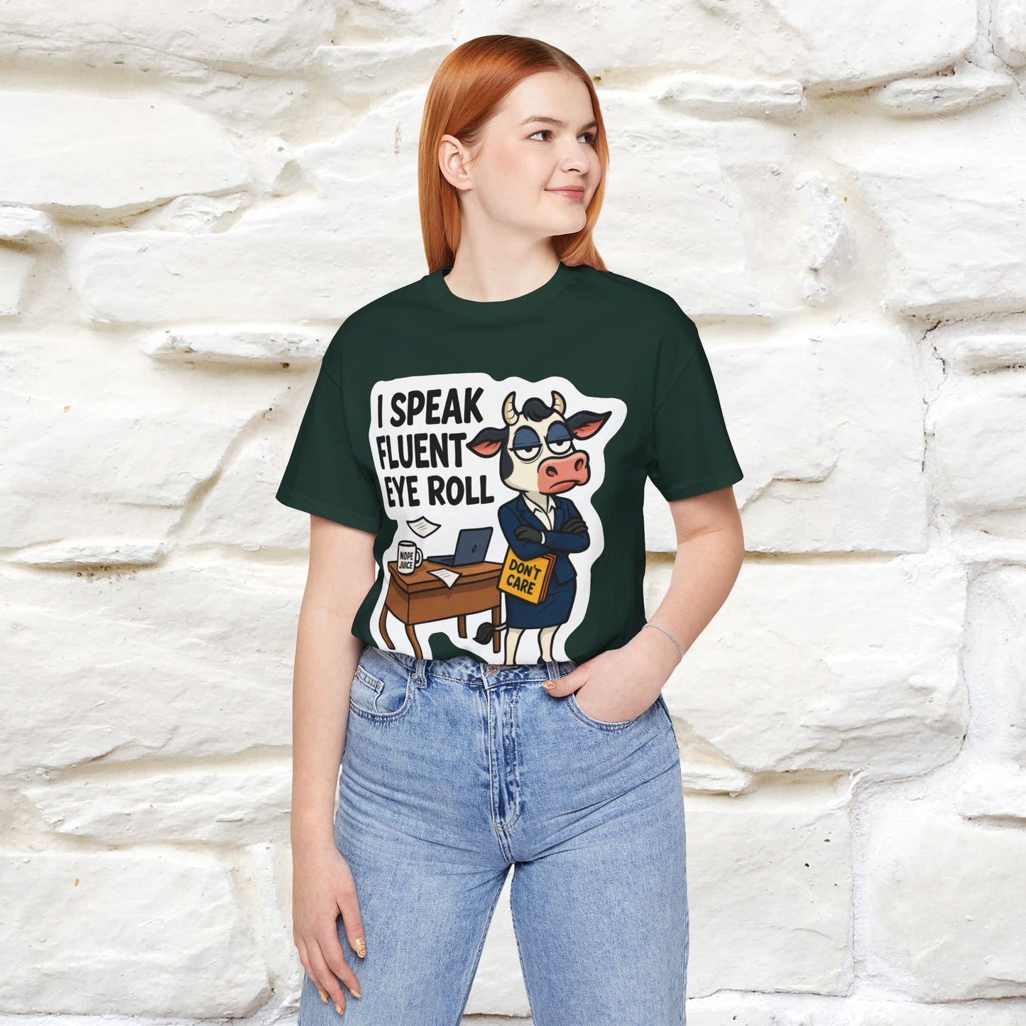 ''I Speak Fluent Eye Roll ''| Sarcastic Cat T-Shirt | Nunu&Miao Studio