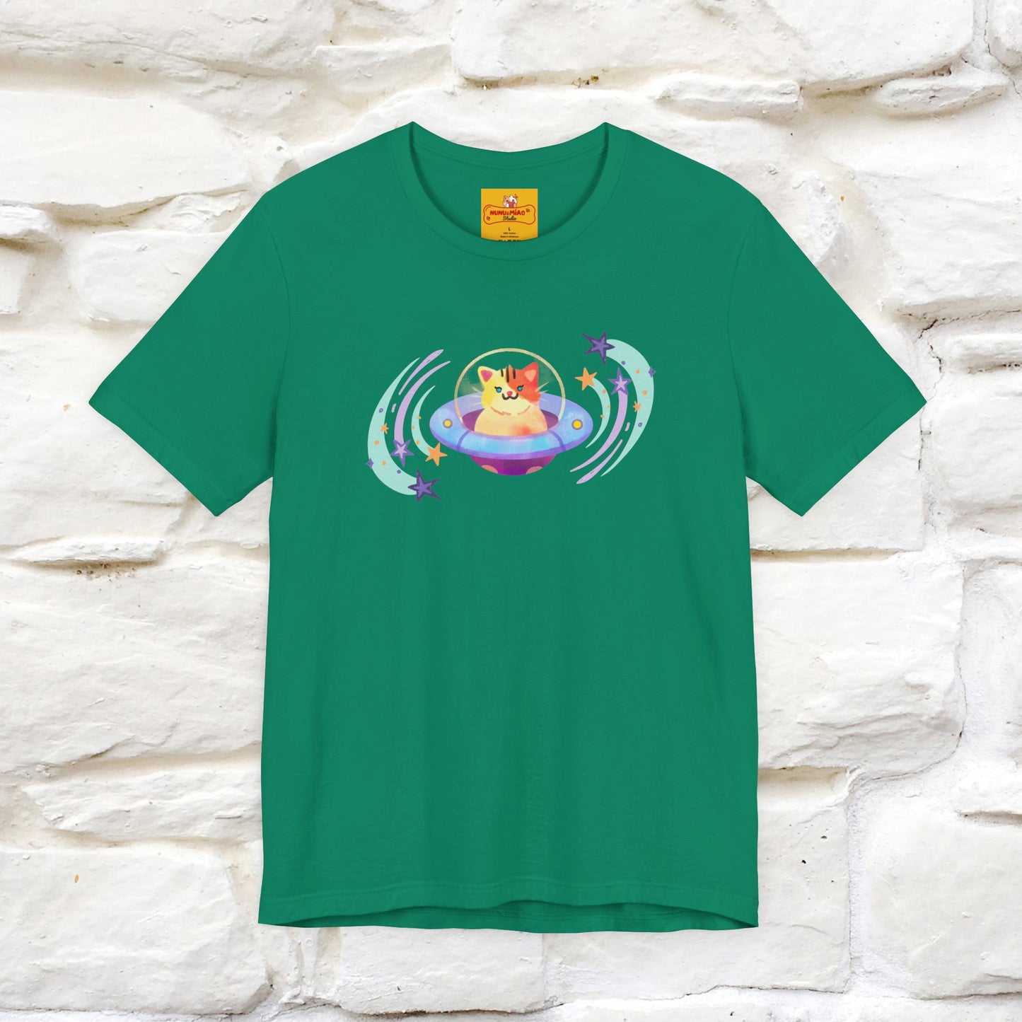 "Stay Positive'' Cat T-Shirt | Front & Back Design | Nunu&Miao Studio