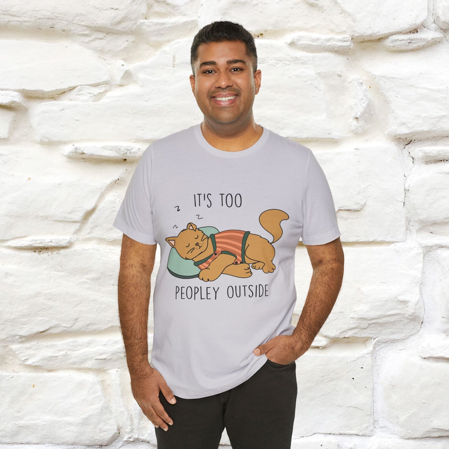 ''It’s Too Peopley Outside'' | Funny Cat T-Shirt | Nunu&Miao Studio