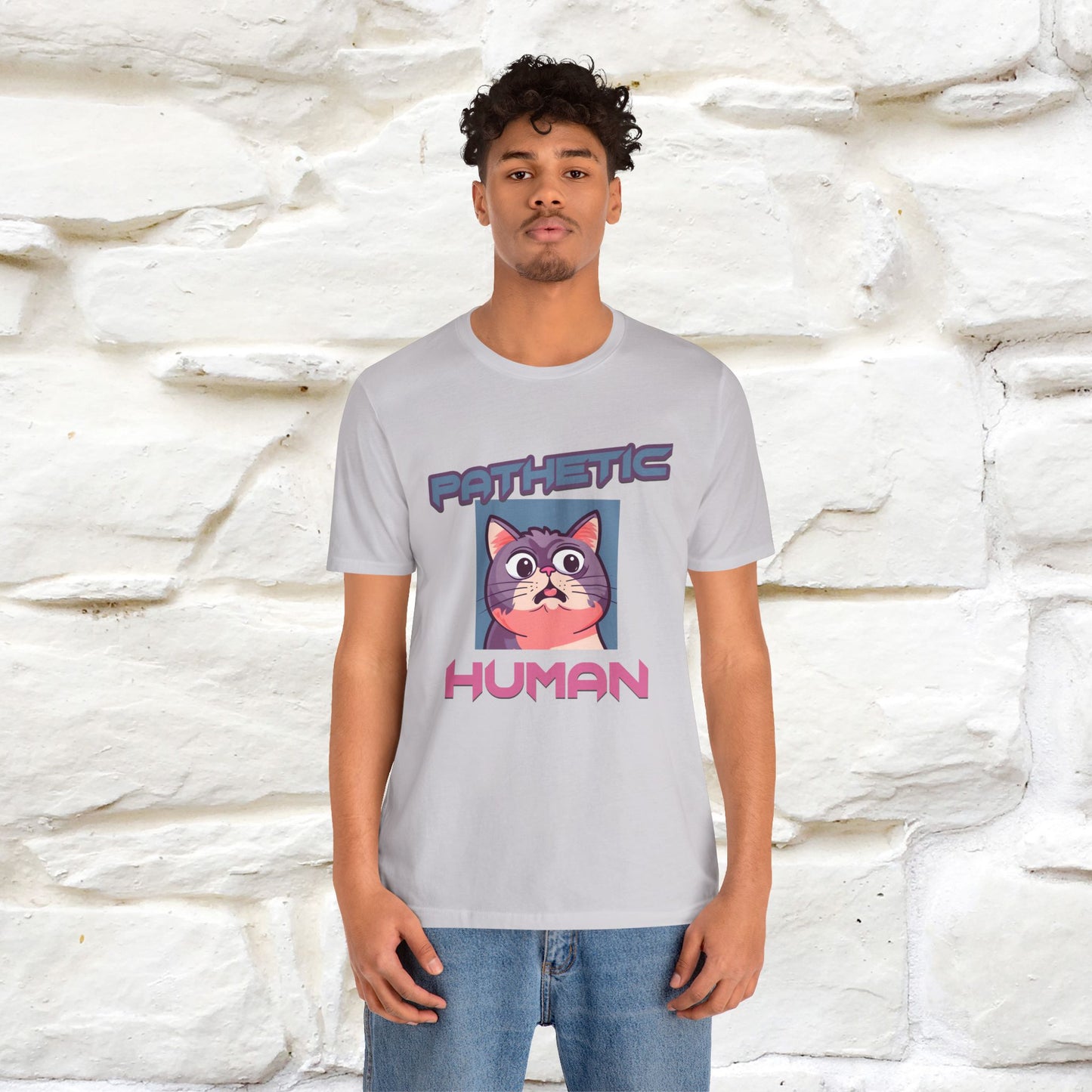 ''Pathetic Human'' | Funny Cat T-Shirt | Nunu&Miao Studio