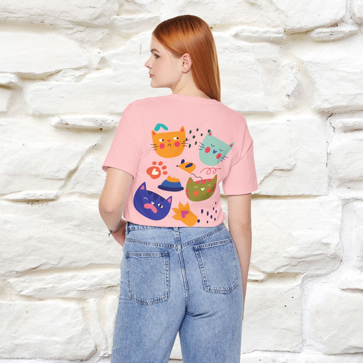 ''The Power Of Meow'' Cat T-Shirt Front and Back Design | Nunu&Miao Studio