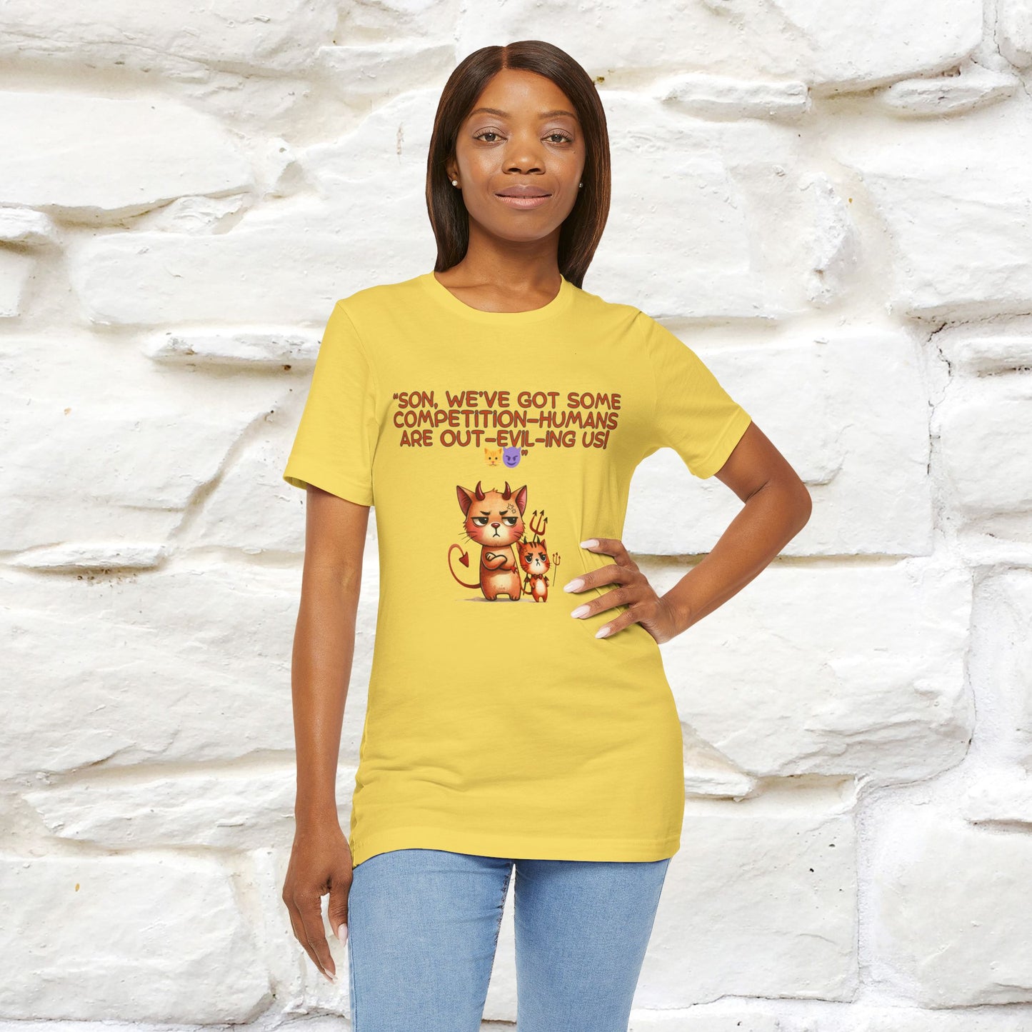 "Humans Are Out-Evil-Ing Us." Cat T-shirt |Nunu&Miao Studio - Nunu&Miao Studio