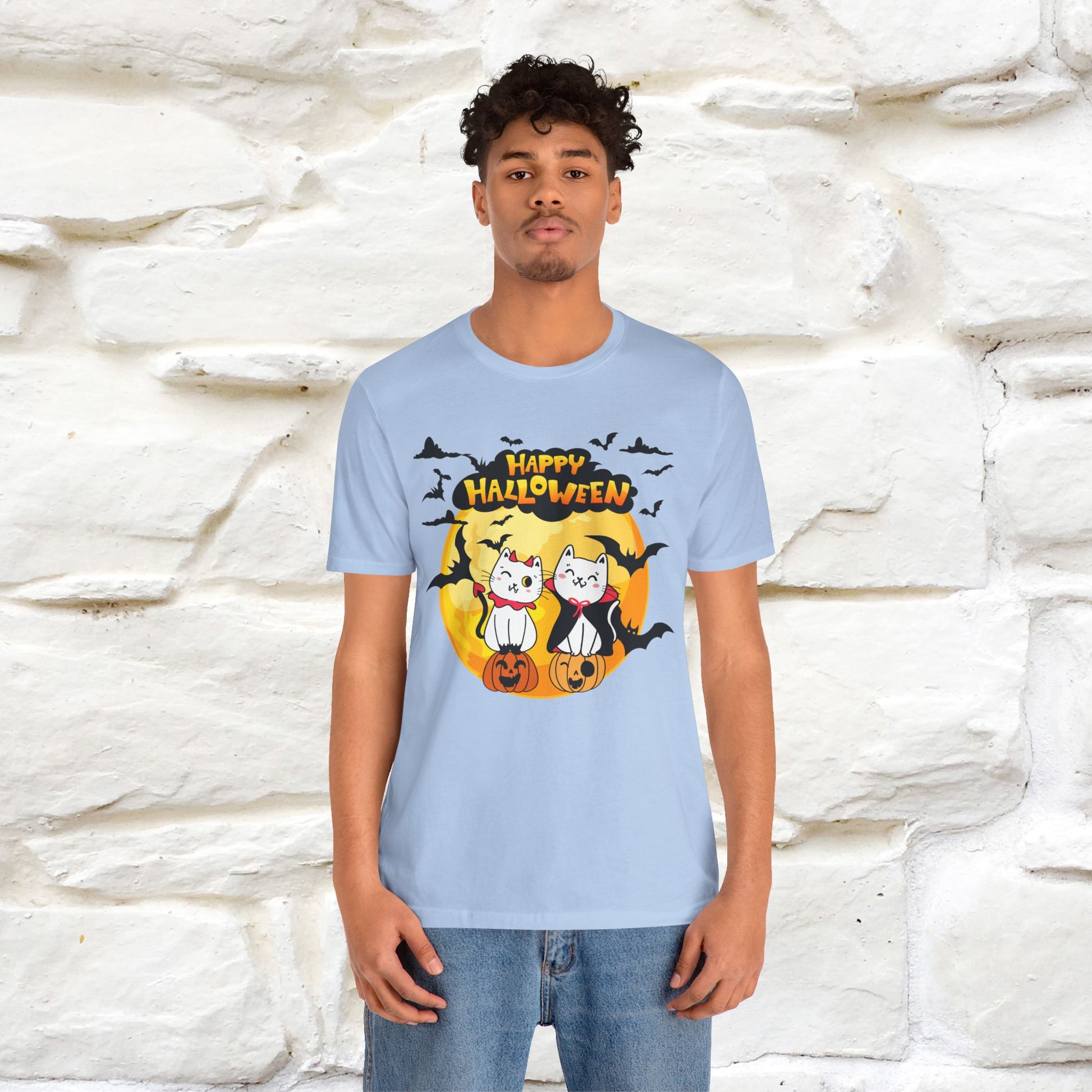 "Happy Halloween Cat Couple " Cat  T-shirt |Nunu&Miao Studio - Nunu&Miao Studio