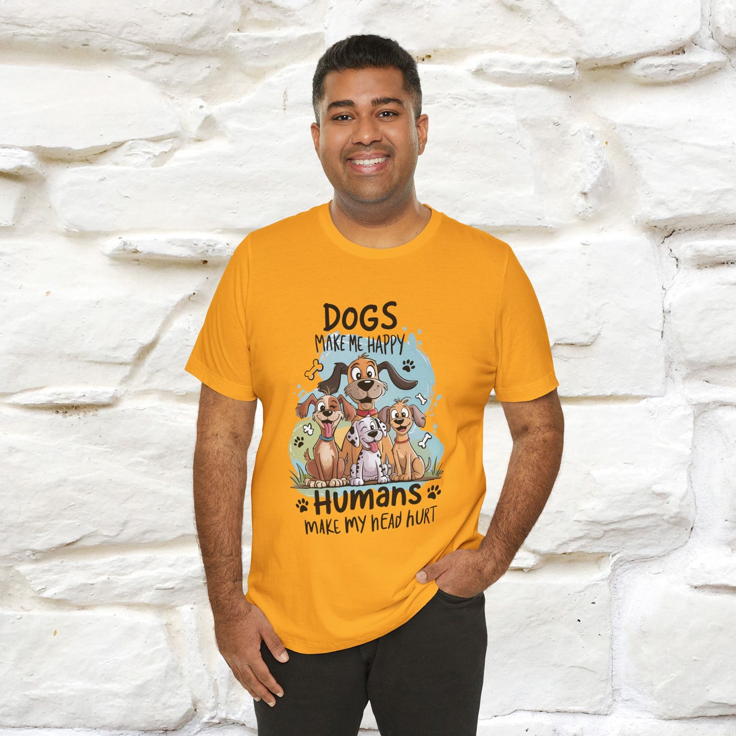 " Dogs Make Me Happy ..." T-shirt |Nunu&Miao Studio