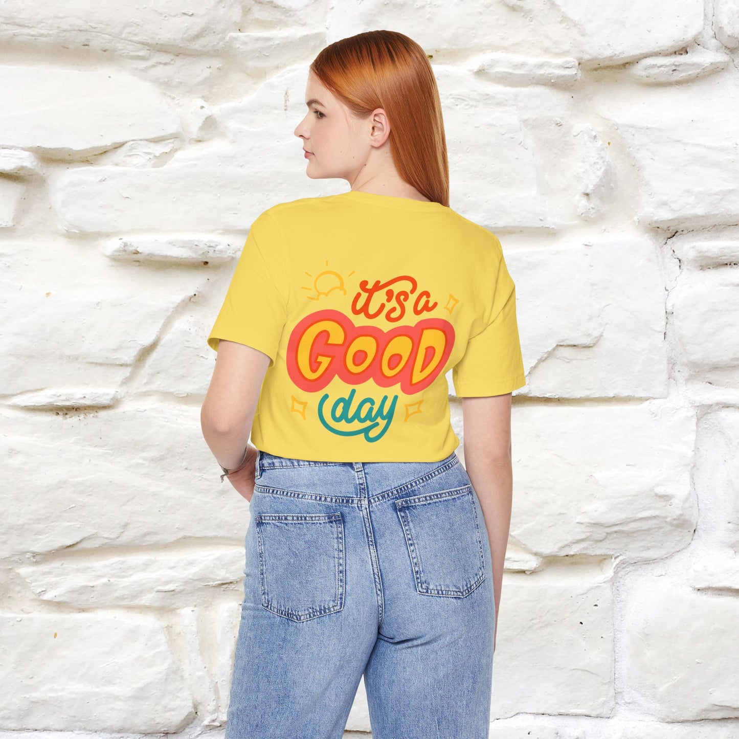 ""It's A Good Day" Cat T-Shirt| Front & Back Design | Nunu&Miao Studio