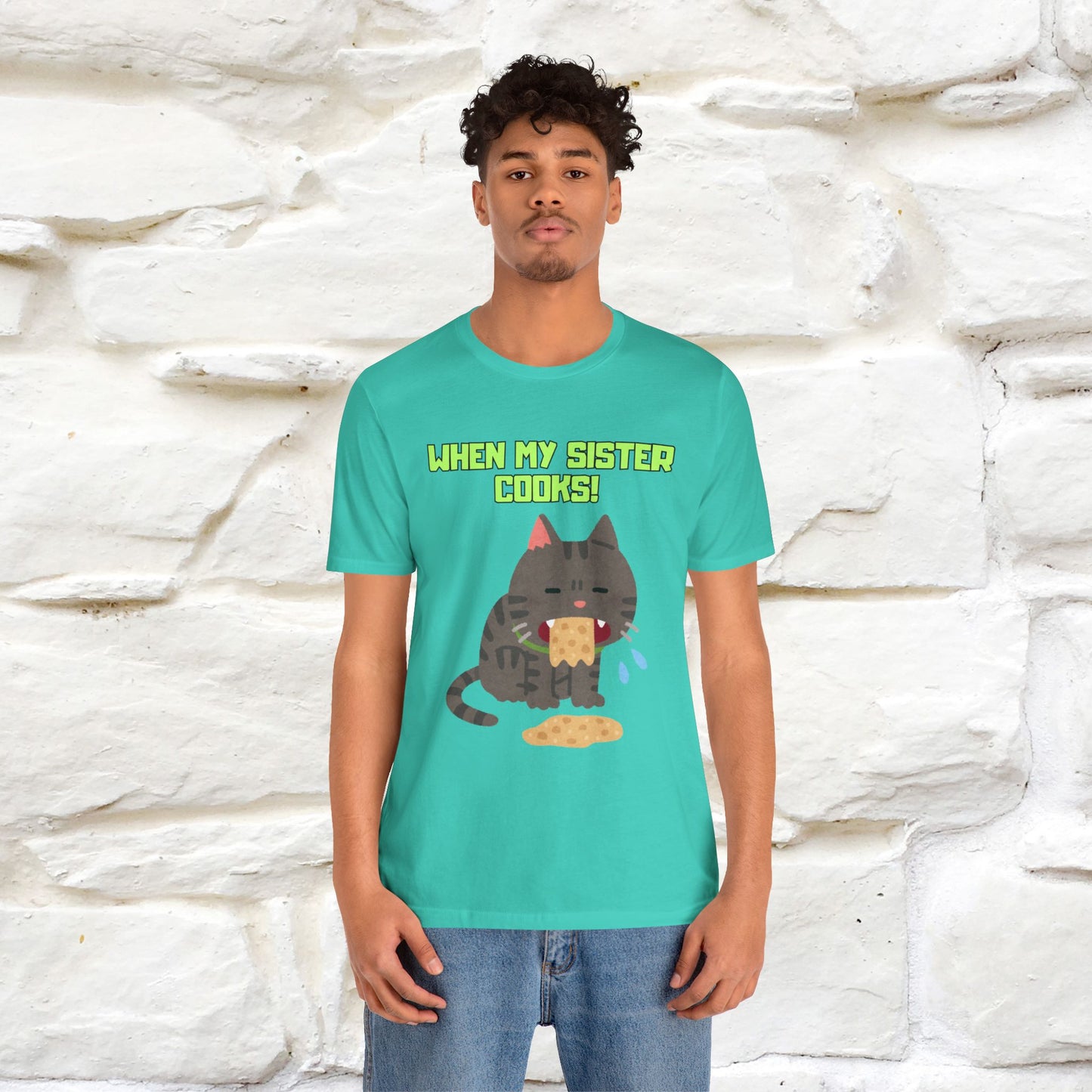"When My Sister Cooks" Funny Cat T-shirt |Nunu&Miao Studio