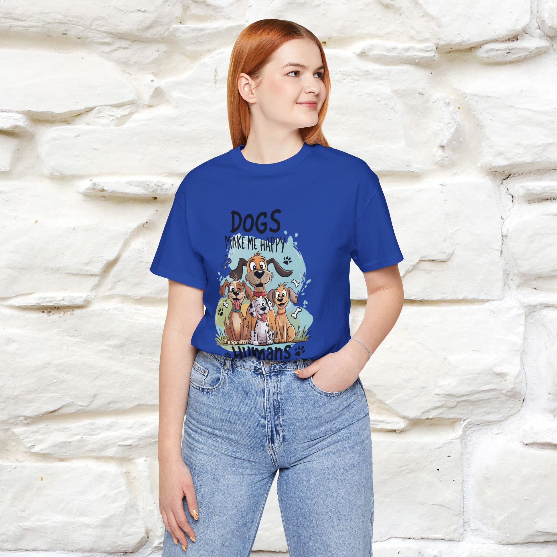 " Dogs Make Me Happy ..."  T-shirt |Nunu&Miao Studio - Nunu&Miao Studio