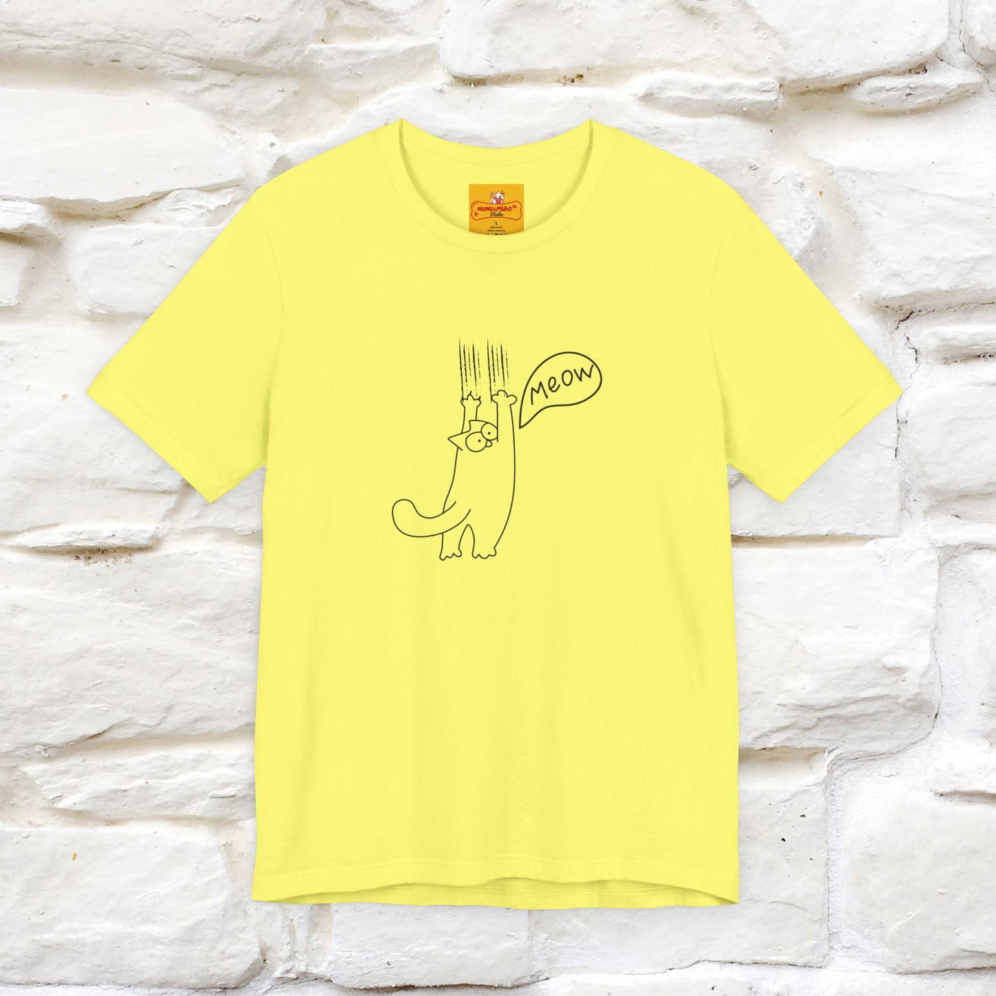 "Meow Meow Meow" Cat T-Shirt | Front & Back Design | Nunu&Miao Studio