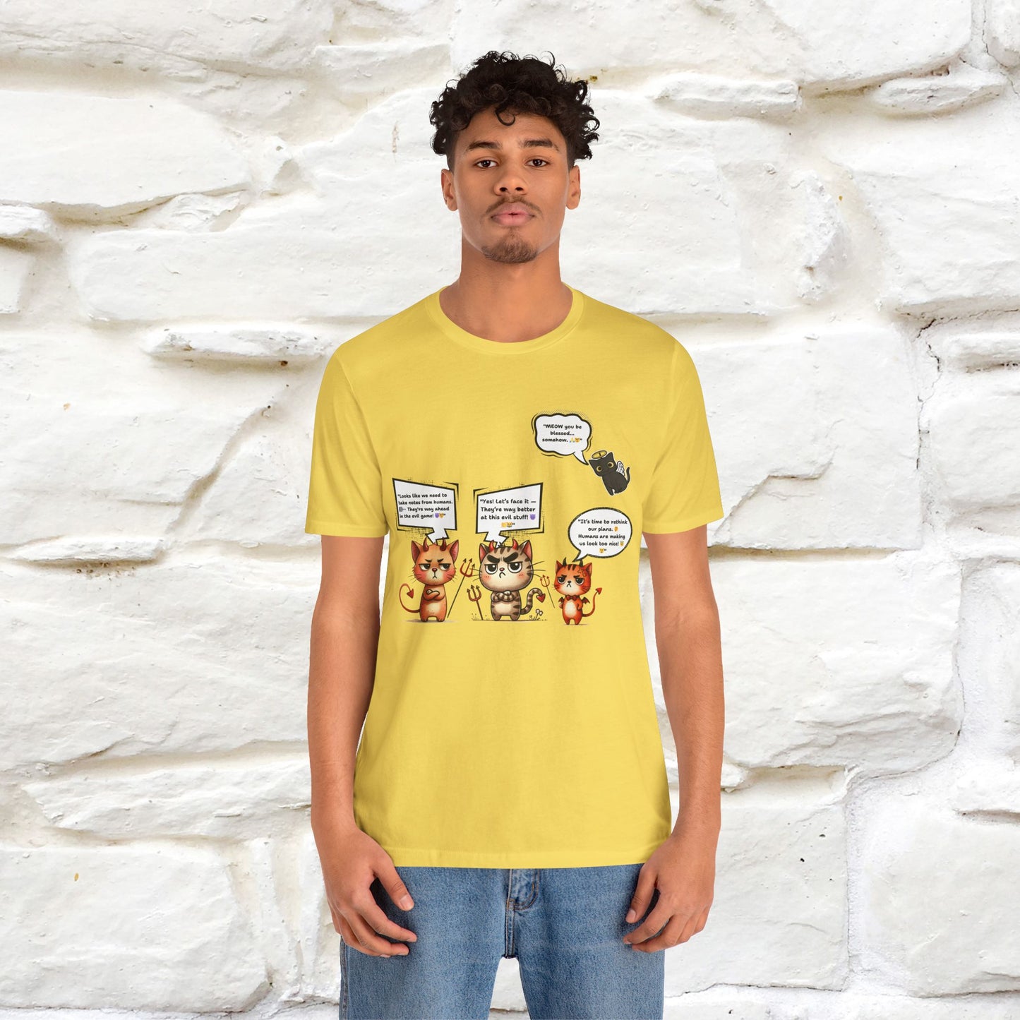 "Humans Are Way Ahead In The Evil Game! 😈😼" Cat T-shirt |Nunu&Miao Studio - Nunu&Miao Studio