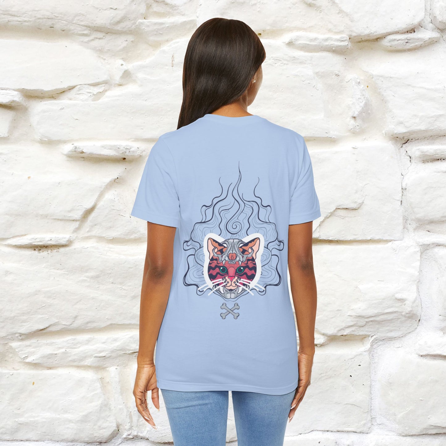 ''Air Fire Cat'' | Cat T-Shirt Front and Back Design | Nunu&Miao Studio