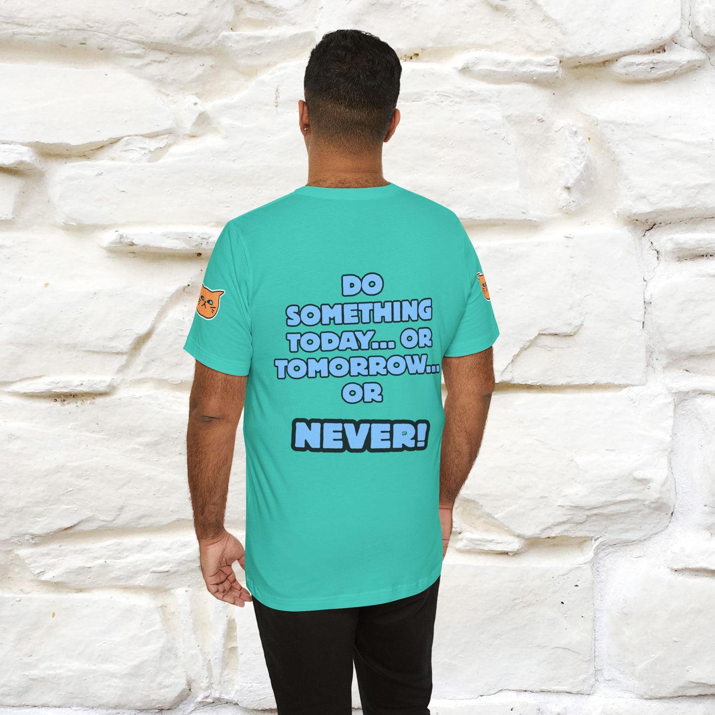 "Do something today… or tomorrow… or never." Cat T-Shirt| Front & Back Design | Nunu&Miao Studio