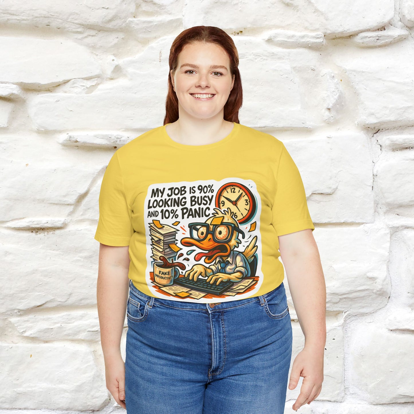 '' My Job is 90% Looking Busy ... | Sarcastic T-Shirt | Nunu&Miao Studio