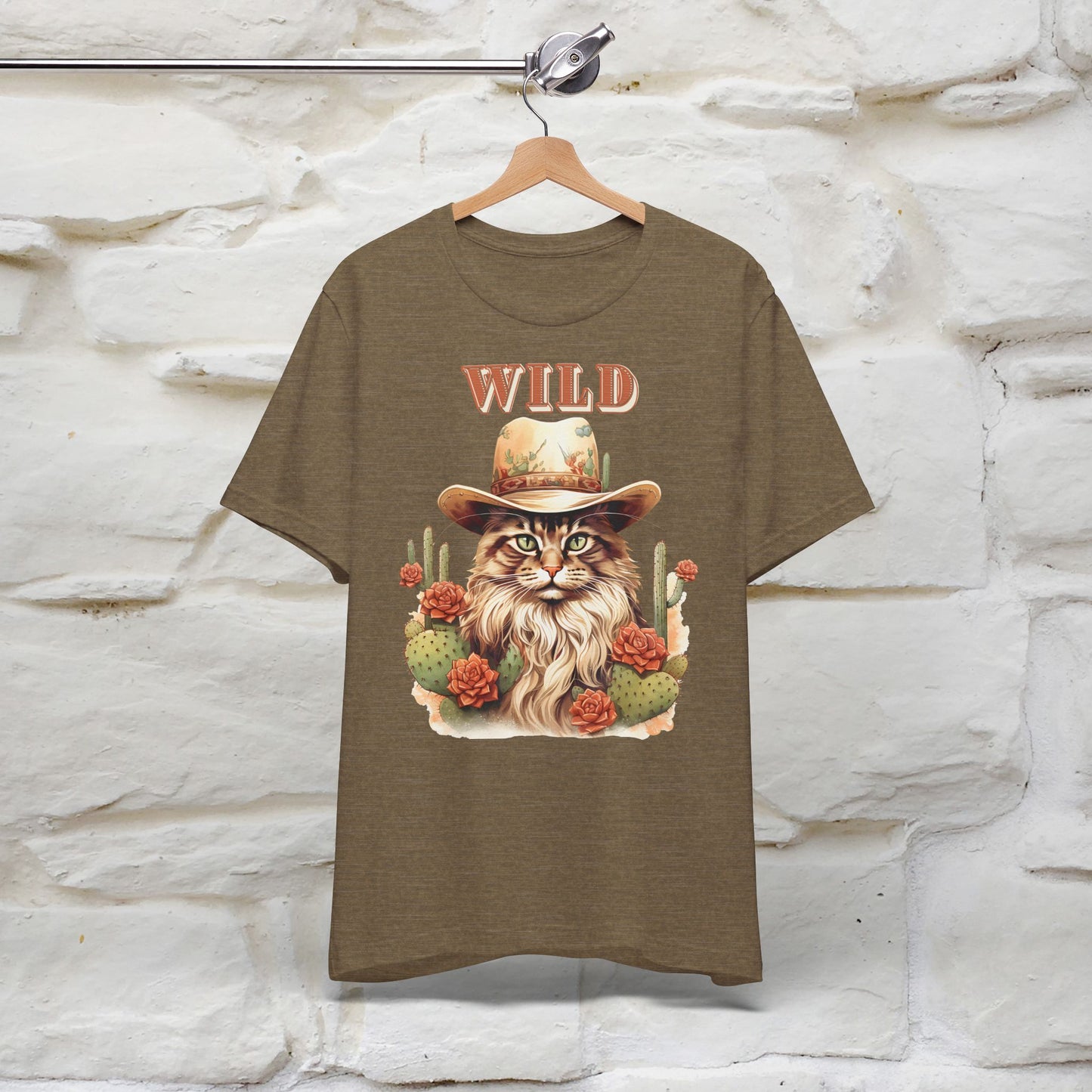 Wild Cowboy Cat T-Shirt for Men & Women | 100% Cotton* Adventure Tee - Nunu&Miao Studio