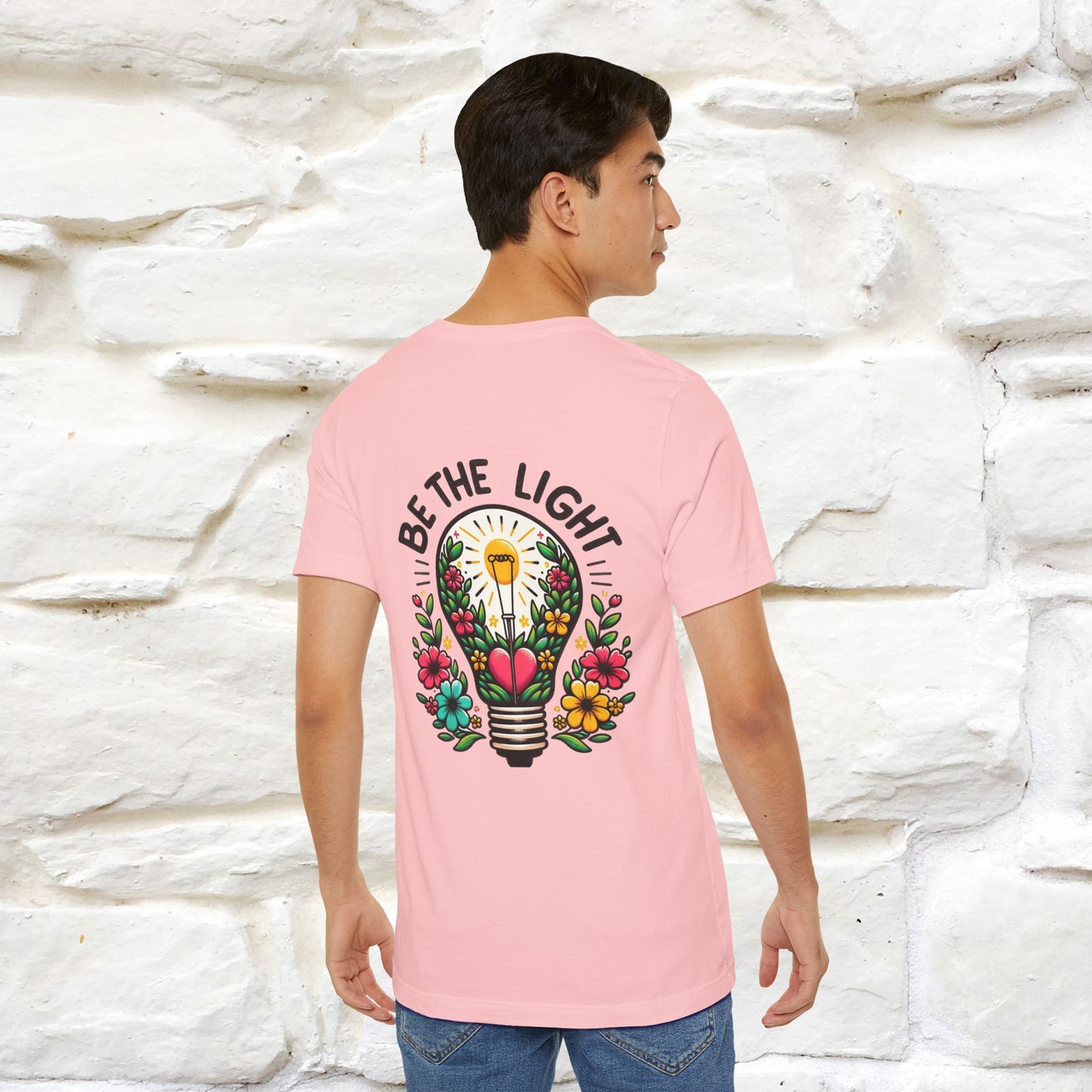 ''Be The Light" Cat T-Shirt| Front & Back Design | Nunu&Miao Studio