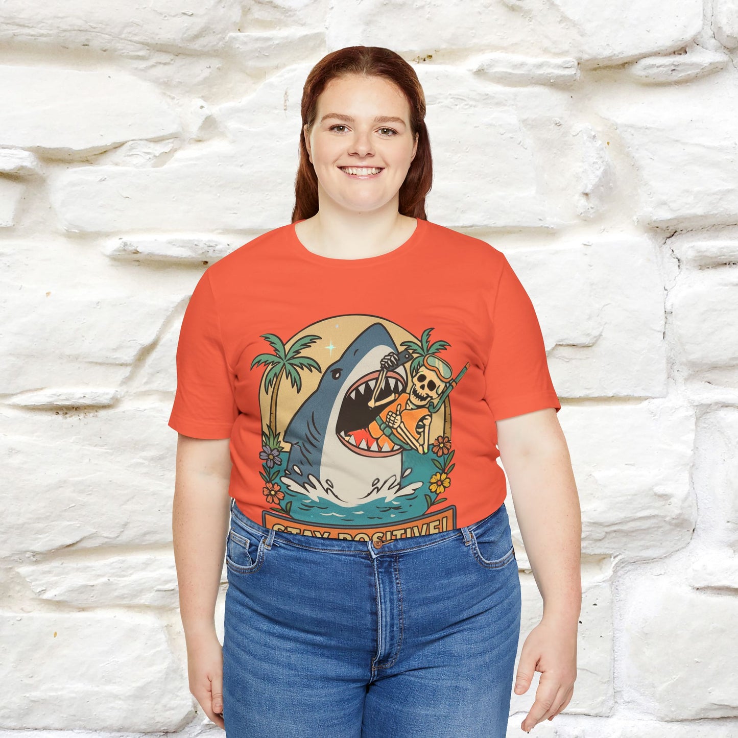 "Stay Positive" Funny T-shirt |Nunu&Miao Studio - Nunu&Miao Studio