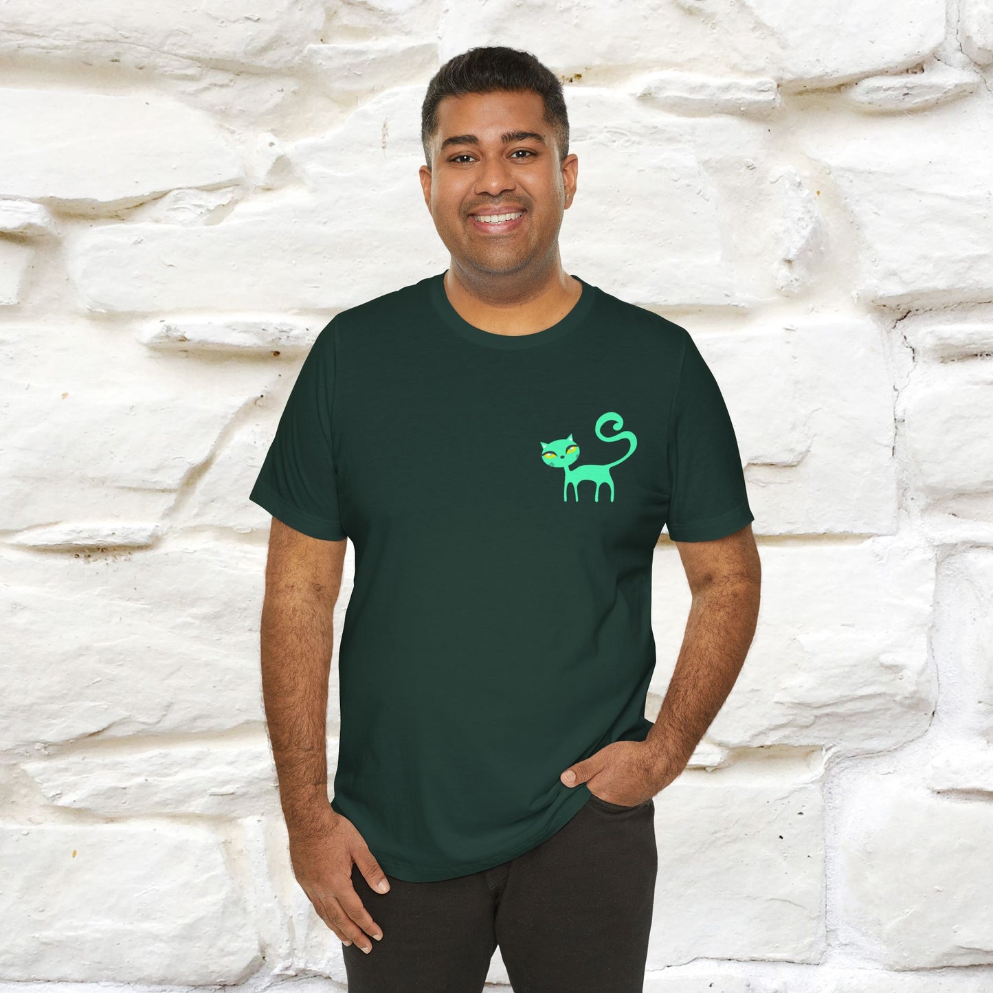 "Move Foreward Good Things Are Up Head" Cat T-Shirt| Front & Back Design | Nunu&Miao Studio