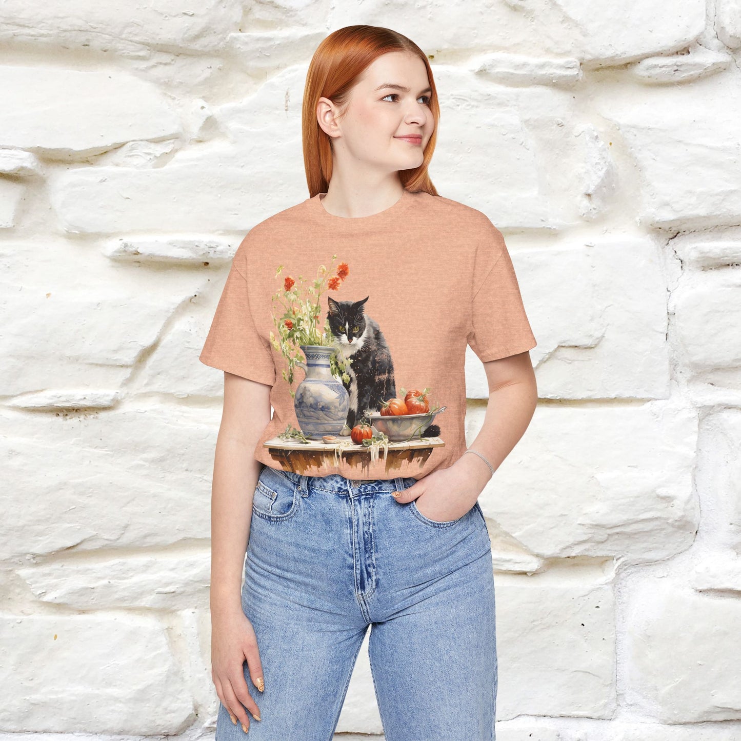 ''THe Cat and The Vase '' T-shirt for Men and Women 100% Cotton* - Nunu&Miao Studio