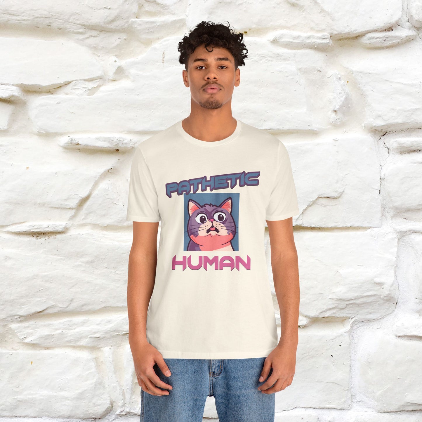 ''Pathetic Human'' | Funny Cat T-Shirt | Nunu&Miao Studio