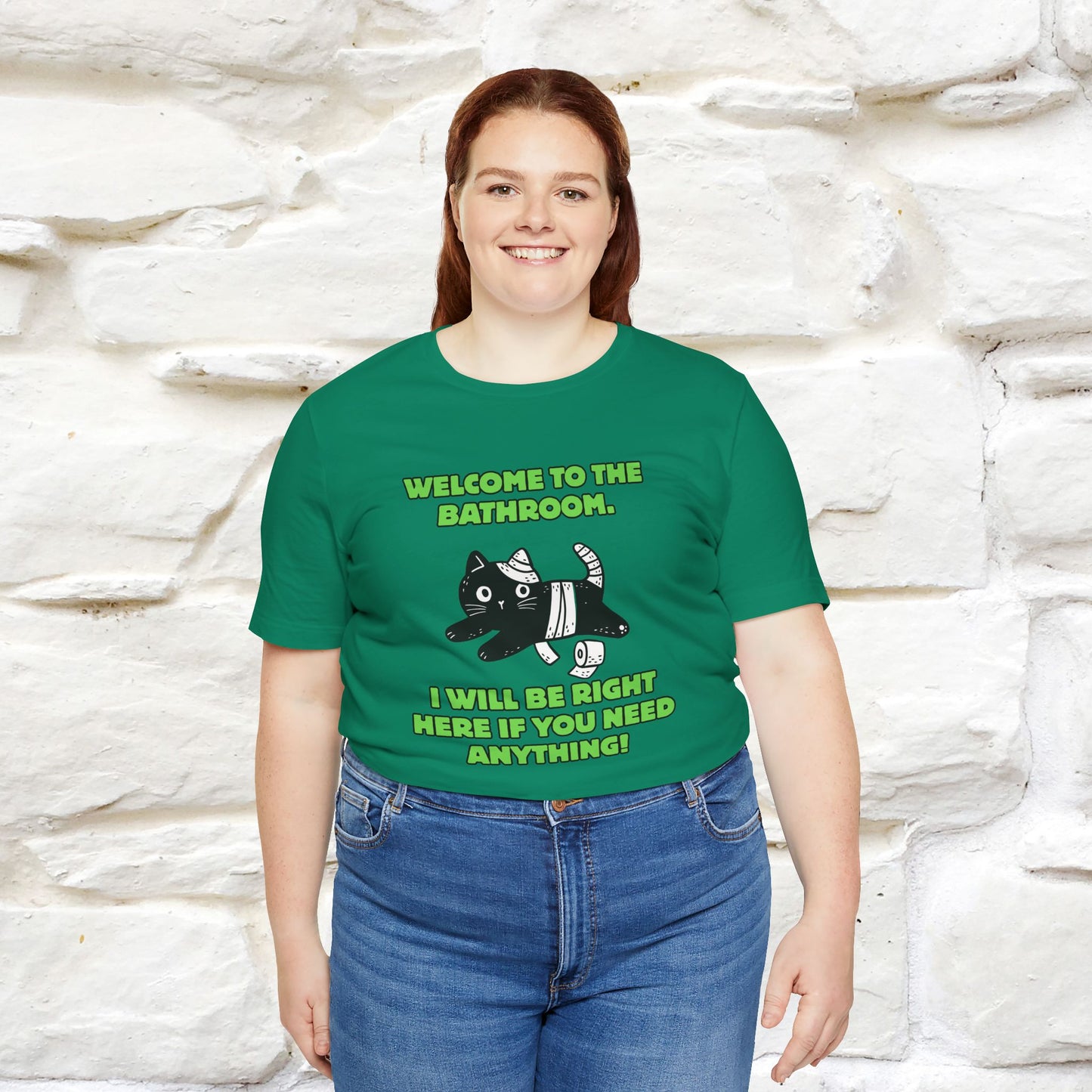 "Welcome To The Bathroom..."Funny Cat T-shirt |Nunu&Miao Studio