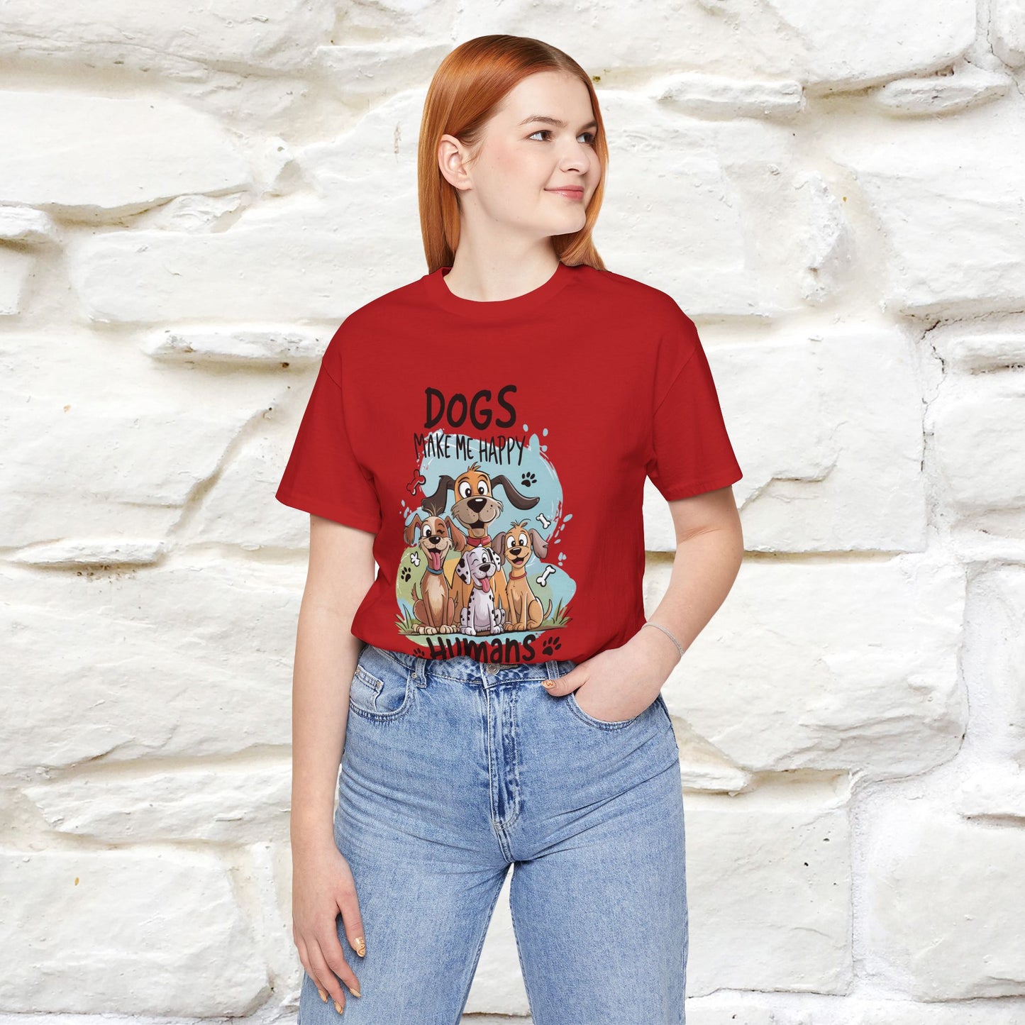 " Dogs Make Me Happy ..." T-shirt |Nunu&Miao Studio