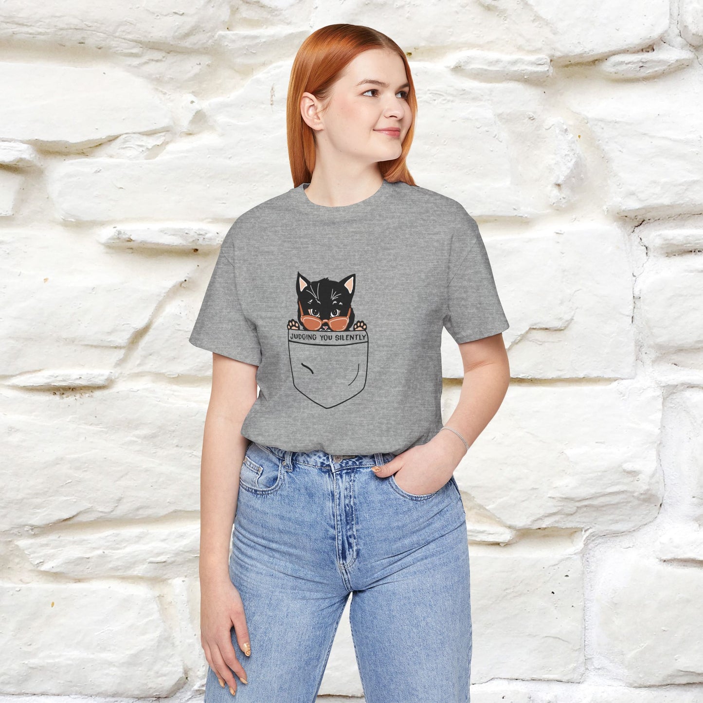 Judging You Silently Cat T-Shirt for Men | 100% Cotton* Funny & Sassy Tee - Nunu&Miao Studio