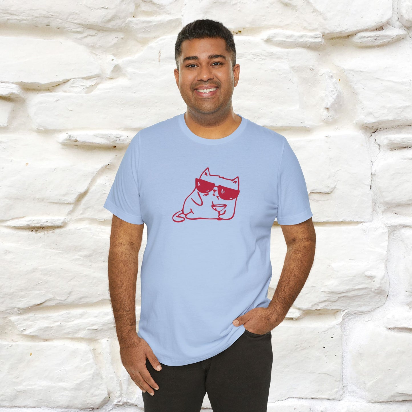 "I’m Happy, Which Often Looks Like Crazy" Cat T-Shirt| Front & Back Design | Nunu&Miao Studio