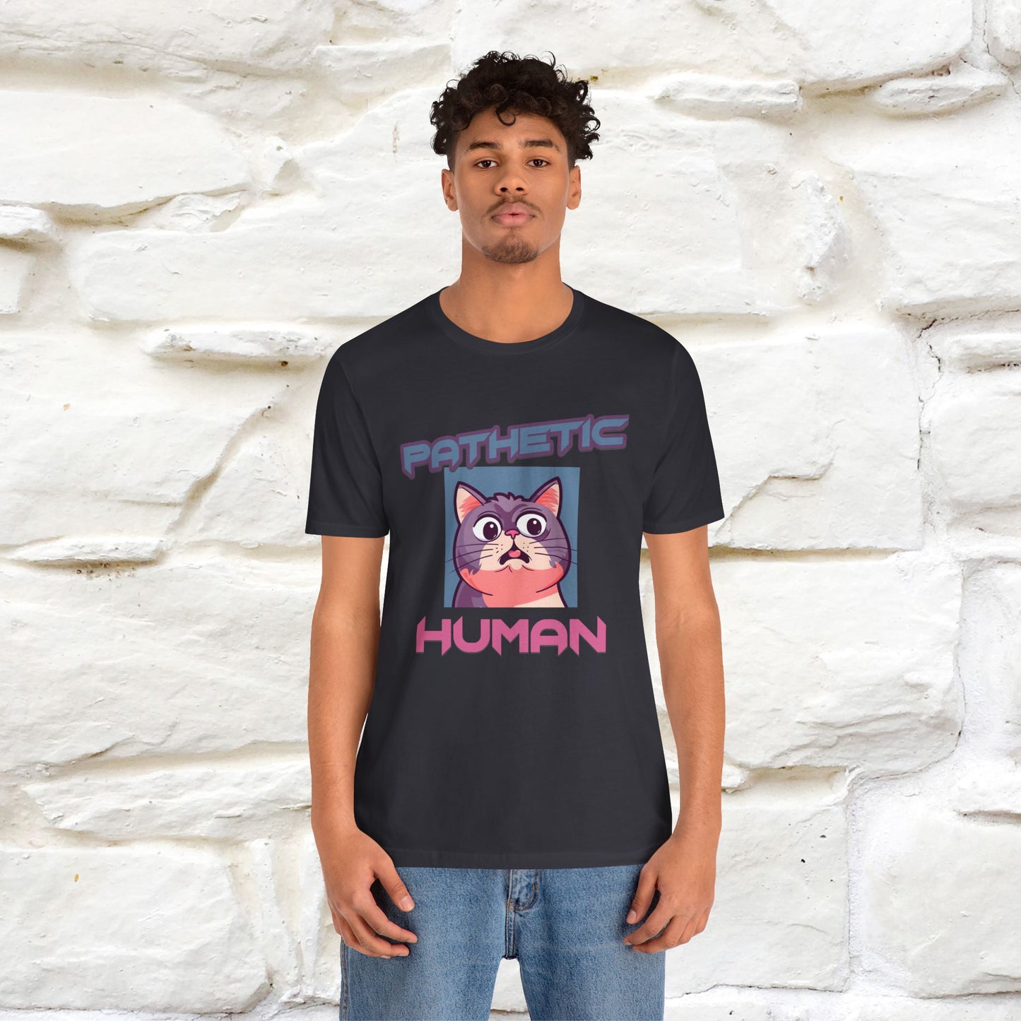 ''Pathetic Human'' | Funny Cat T-Shirt | Nunu&Miao Studio
