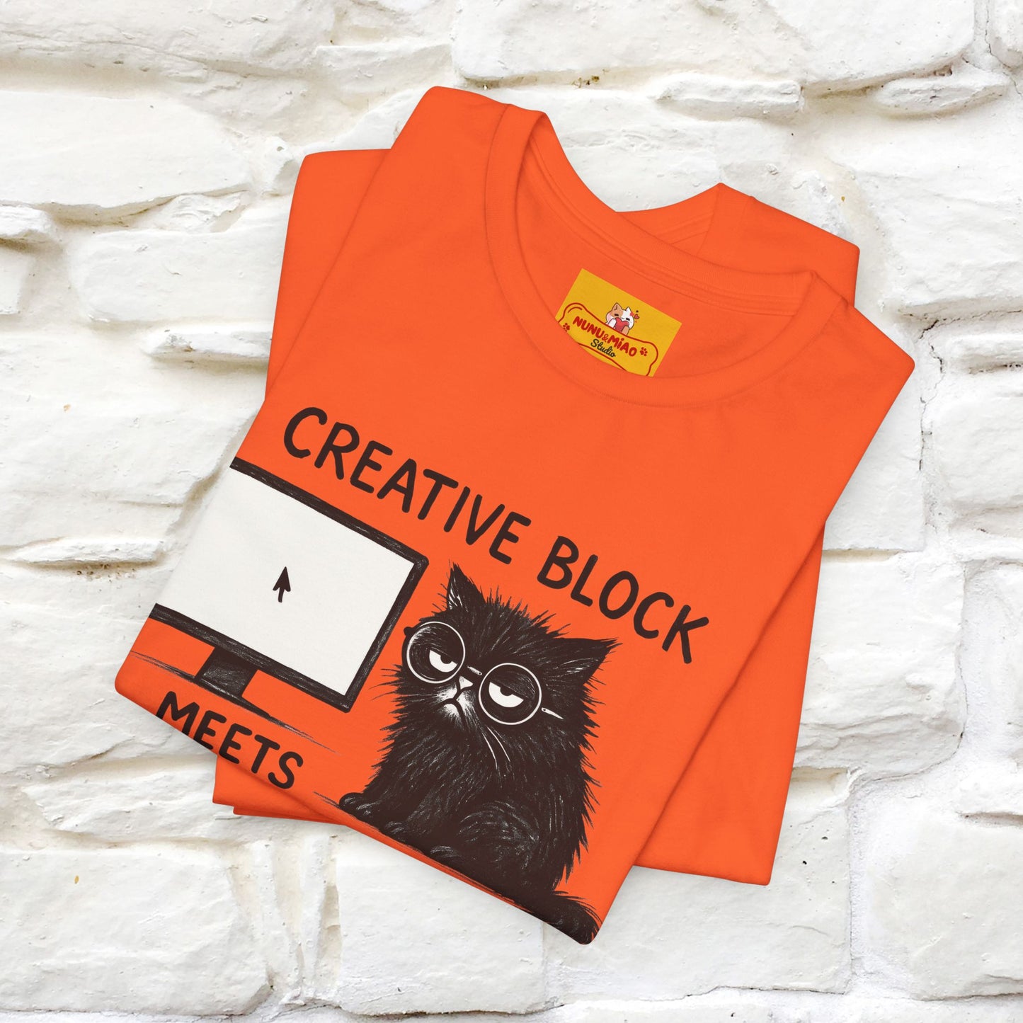 "Creative Block Meets Deadline..." |Cat T-Shirt | Nunu&Miao Studio