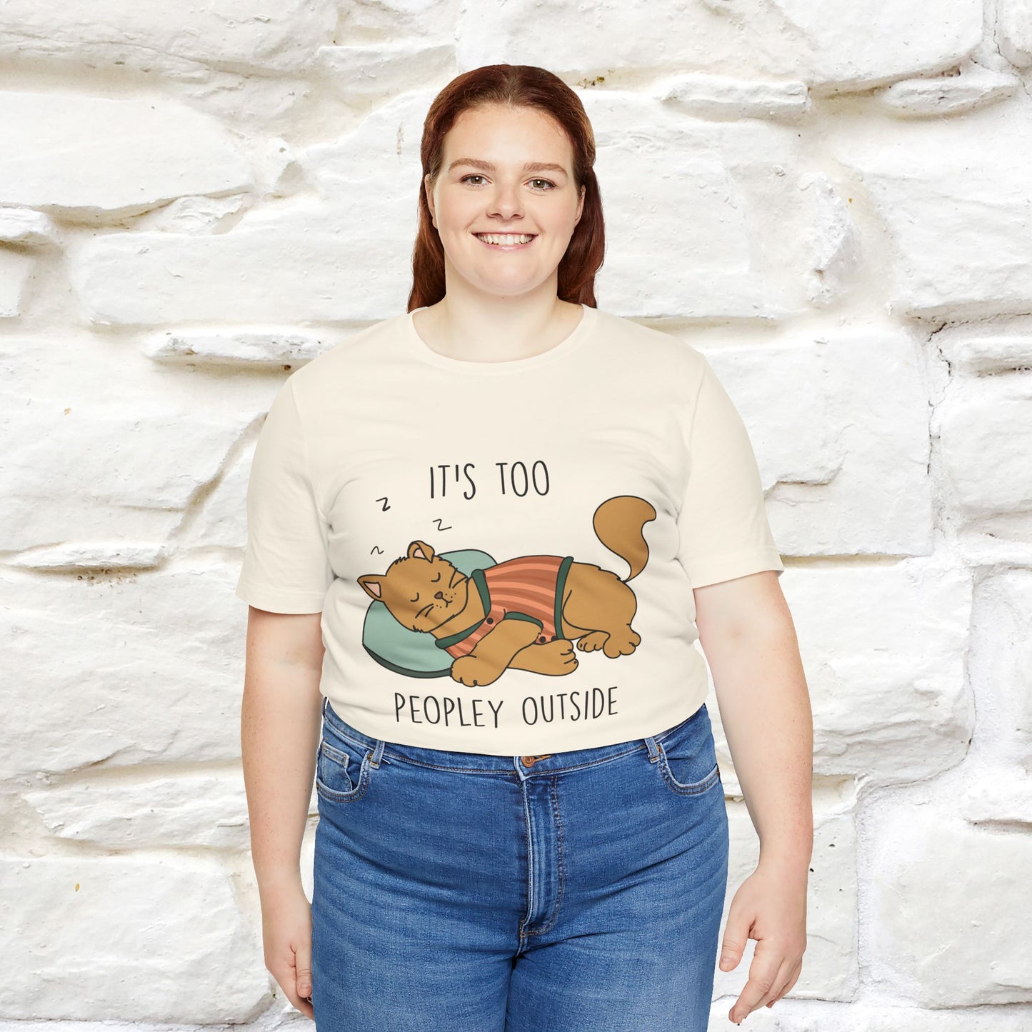 ''It’s Too Peopley Outside'' | Funny Cat T-Shirt | Nunu&Miao Studio