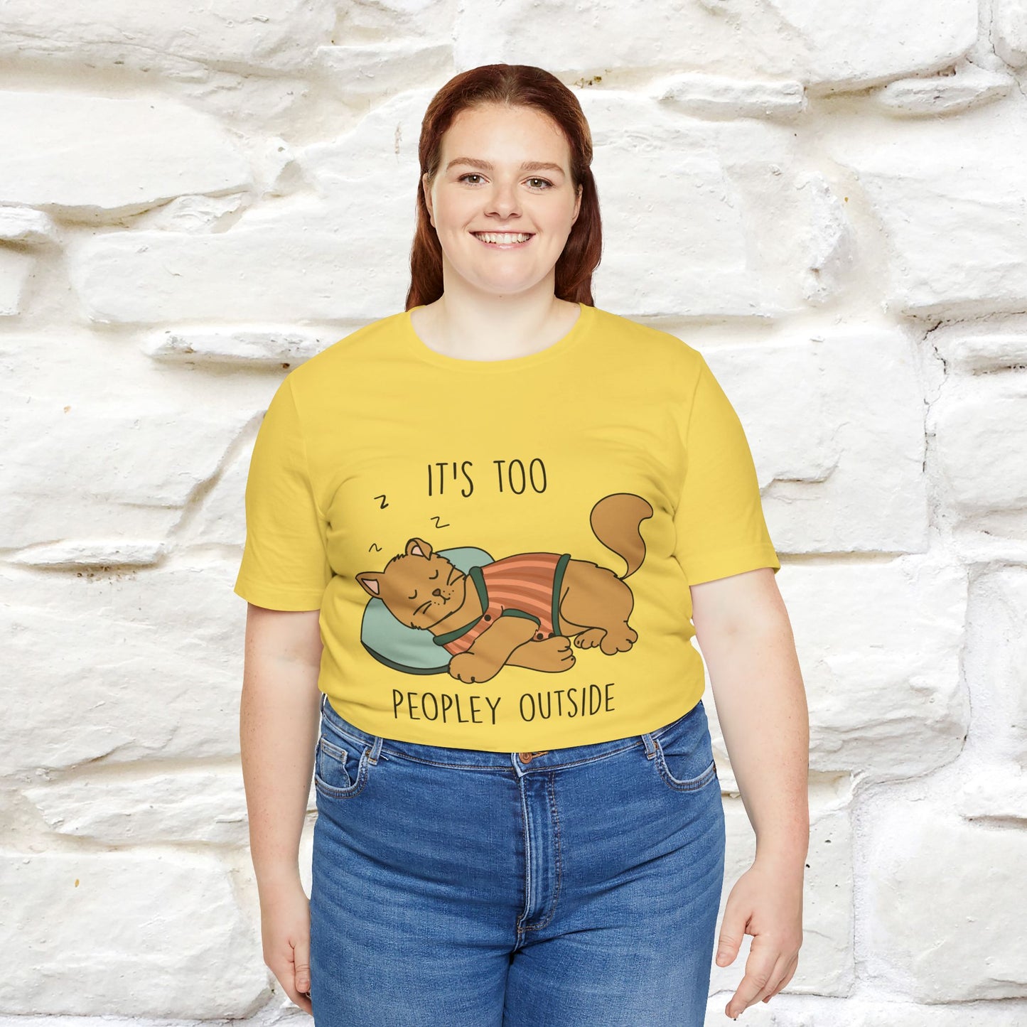 ''It’s Too Peopley Outside'' | Funny Cat T-Shirt | Nunu&Miao Studio