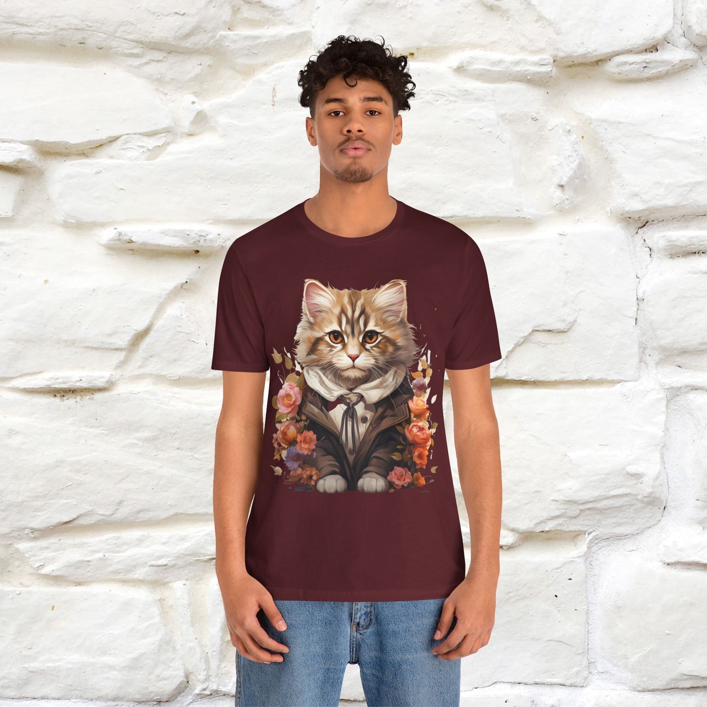 "Mr. Meow" Elegant Cat T-Shirt for Men & Women | 100% Cotton* - Nunu&Miao Studio
