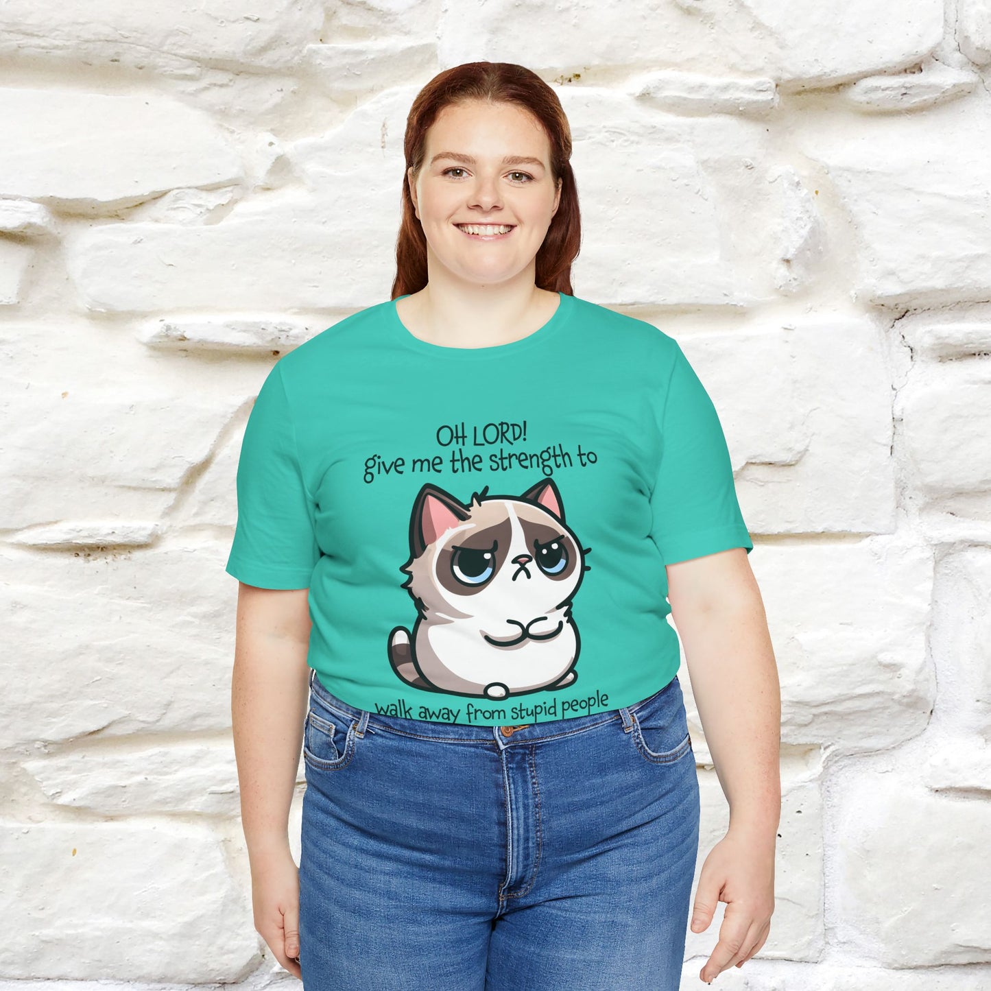 ''Oh Lord! Give Me Strength to ...'' Cat T-Shirt | | Nunu&Miao Studio