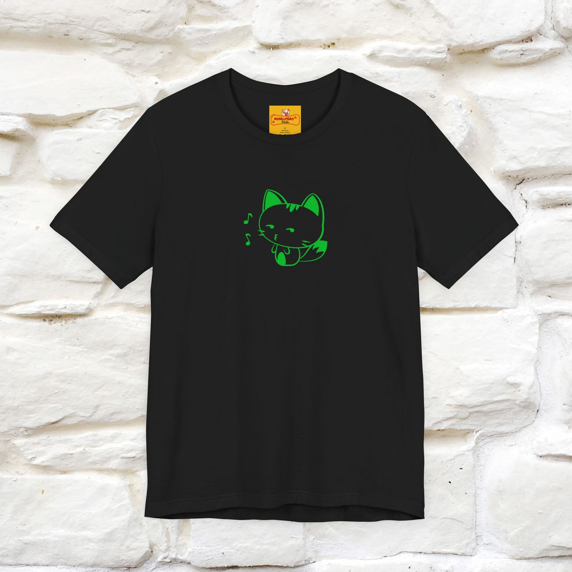 "Happiness Comes From Peace, Peace Comes From Indifference" Cat T-Shirt| Front & Back Design | Nunu&Miao Studio - Nunu&Miao Studio