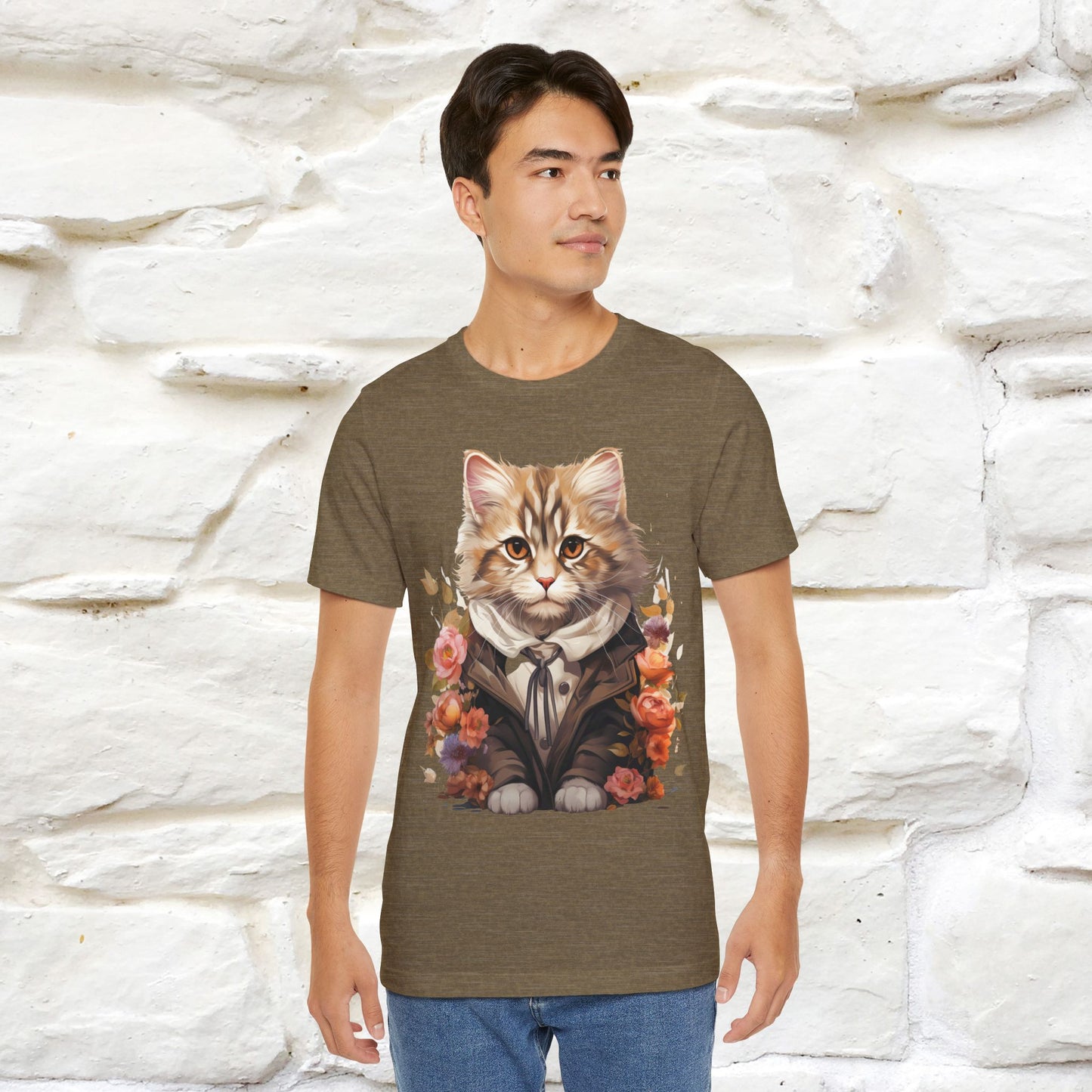 "Mr. Meow" Elegant Cat T-Shirt for Men & Women | 100% Cotton* - Nunu&Miao Studio