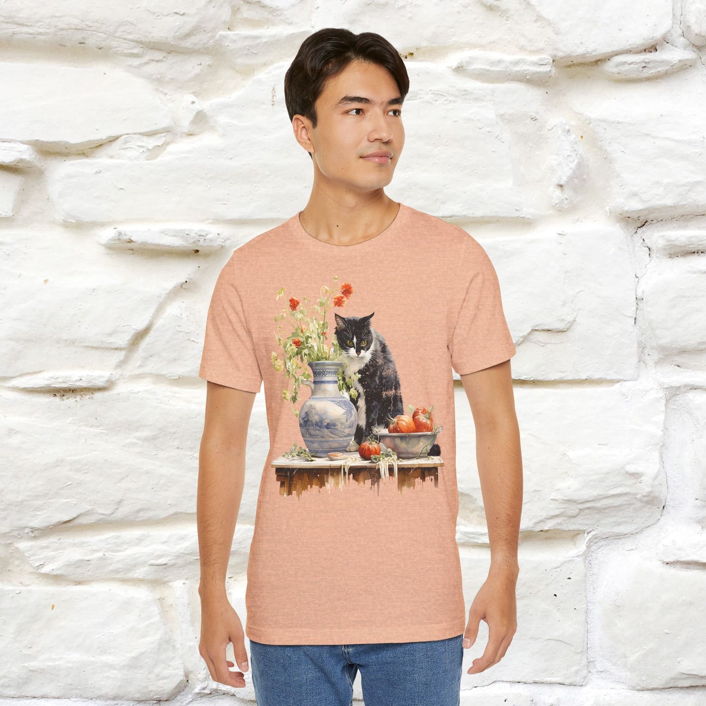 ''THe Cat and The Vase '' T-shirt for Men and Women 100% Cotton* - Nunu&Miao Studio