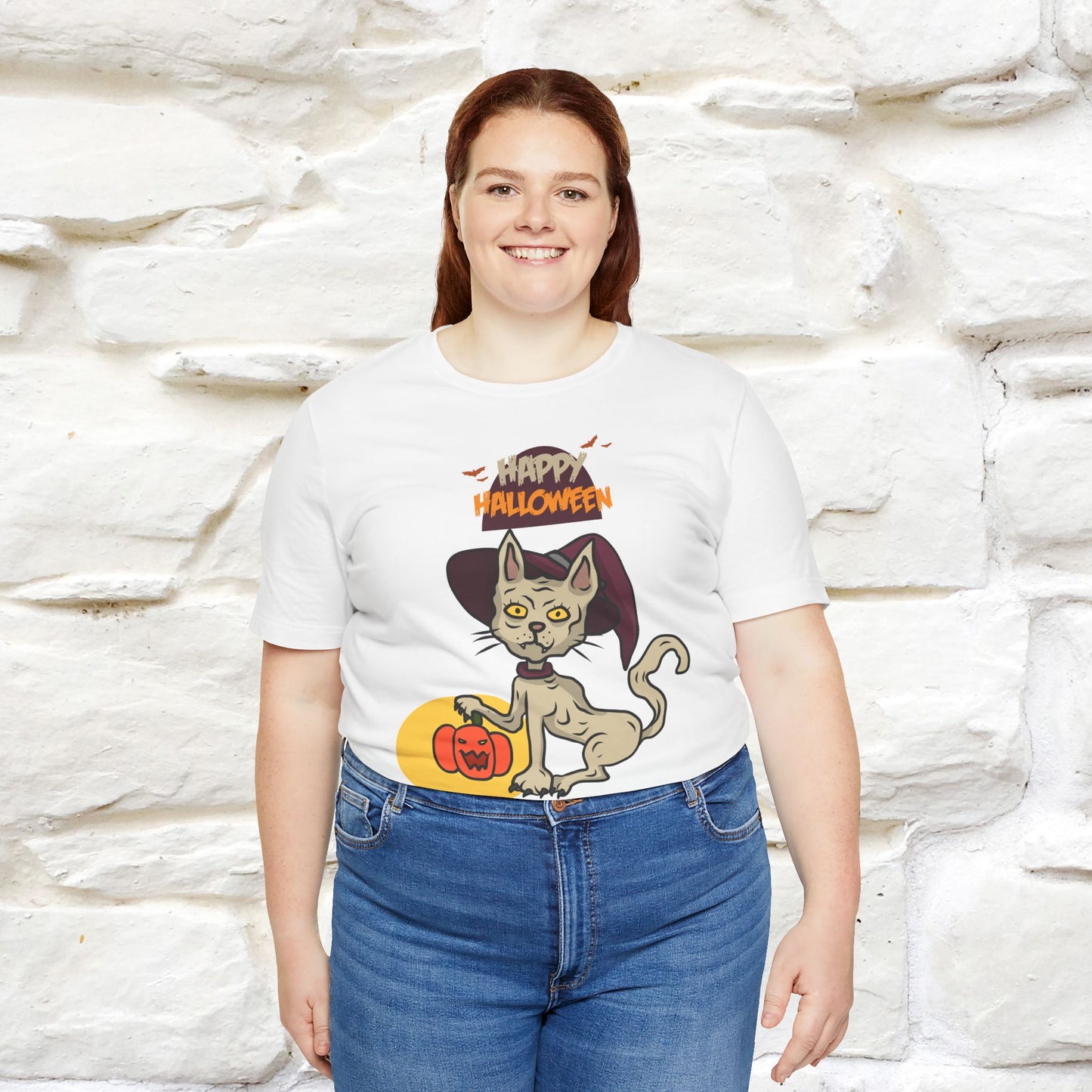 ''Happy Halloween Cat Witch '' Unisex T-shirt 100% Cotton* - Nunu&Miao Studio