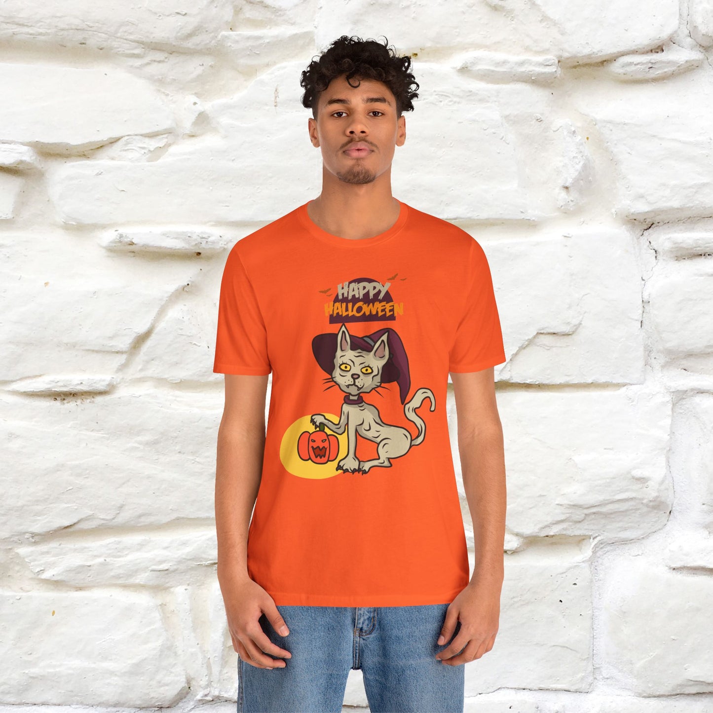 ''Happy Halloween Cat Witch '' Unisex T-shirt 100% Cotton* - Nunu&Miao Studio