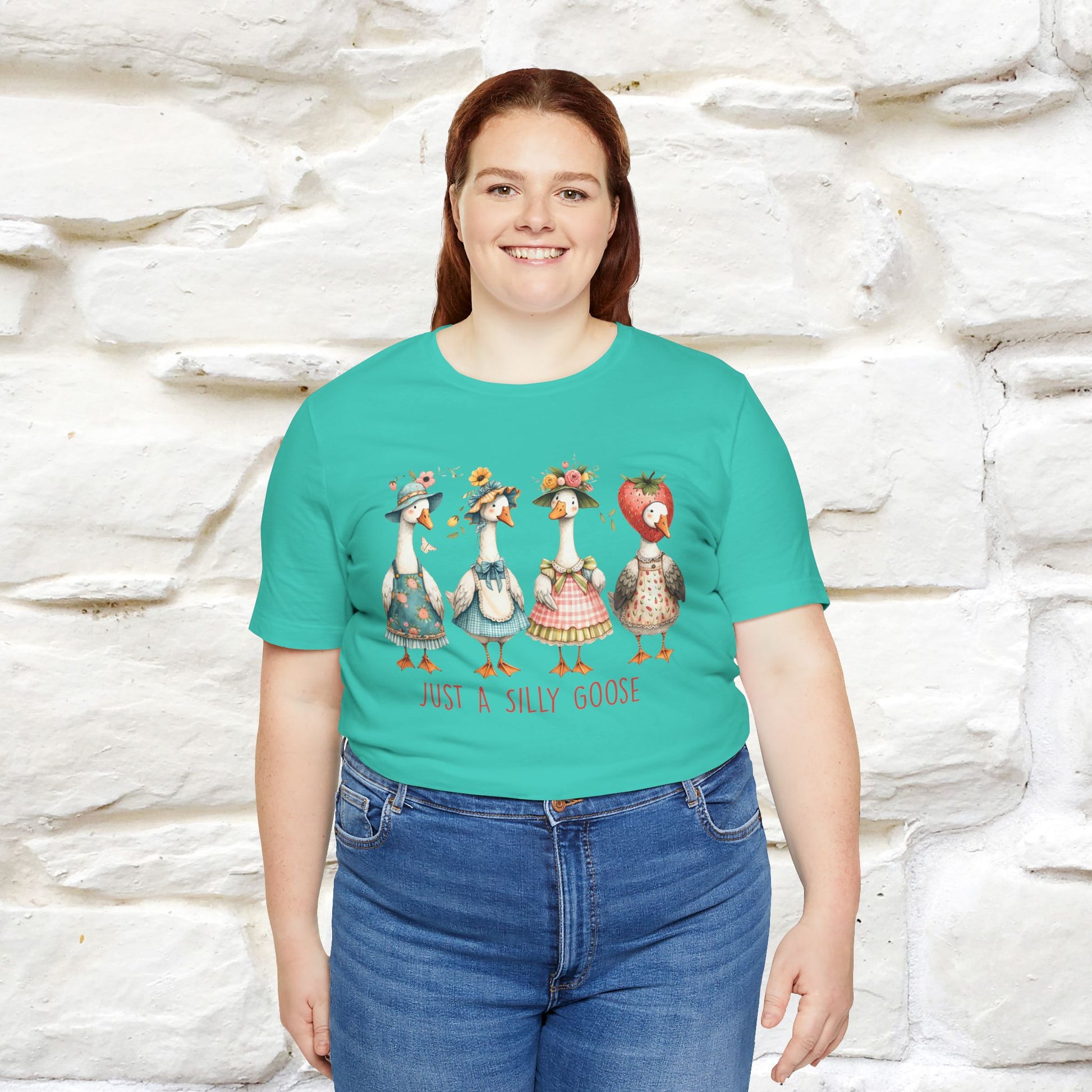 "Just A Silly Goose" Cute T-shirt |Nunu&Miao Studio - Nunu&Miao Studio