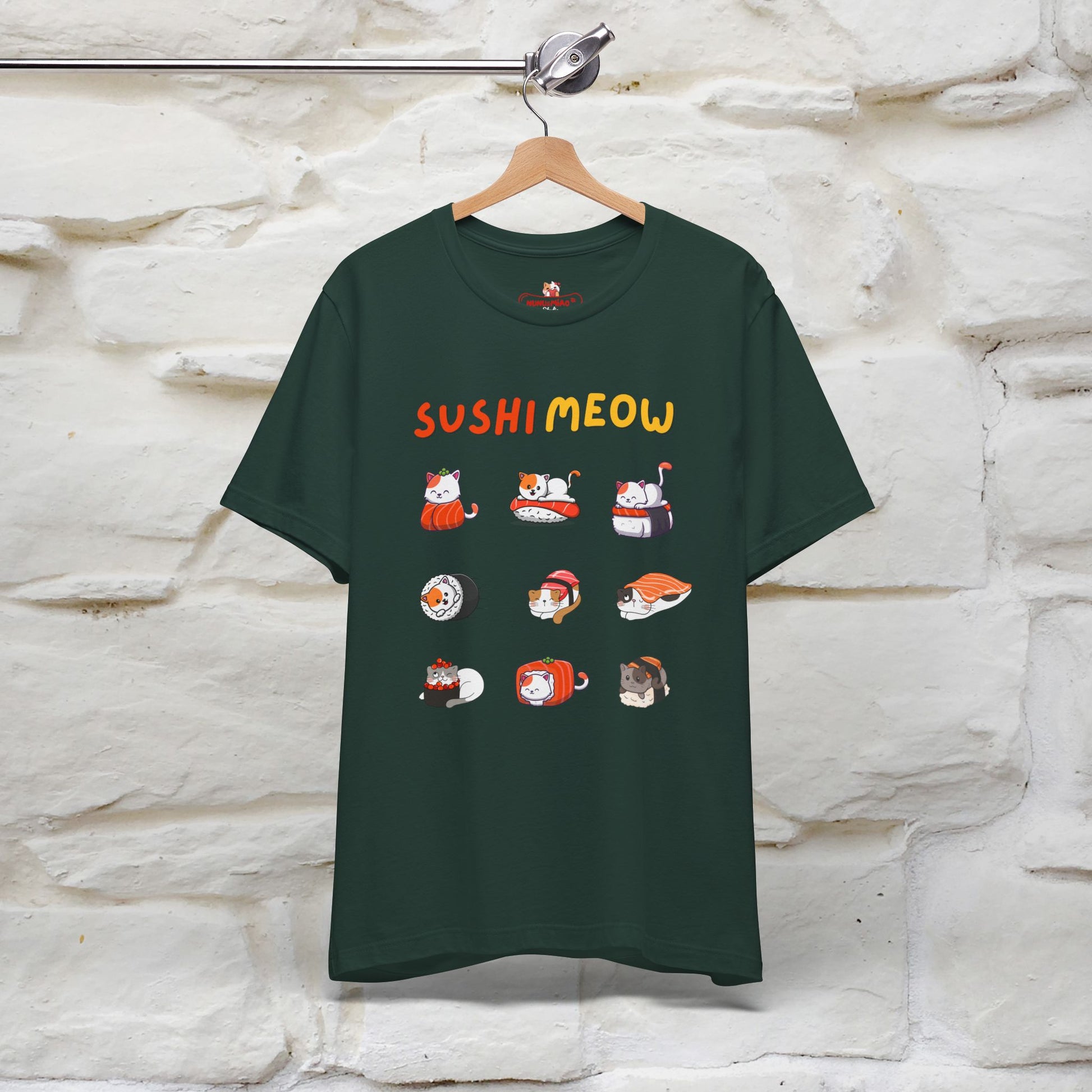 "Sushi Meow" Cat T-shirt for Men & Women | 100% Cotton* - Nunu&Miao Studio