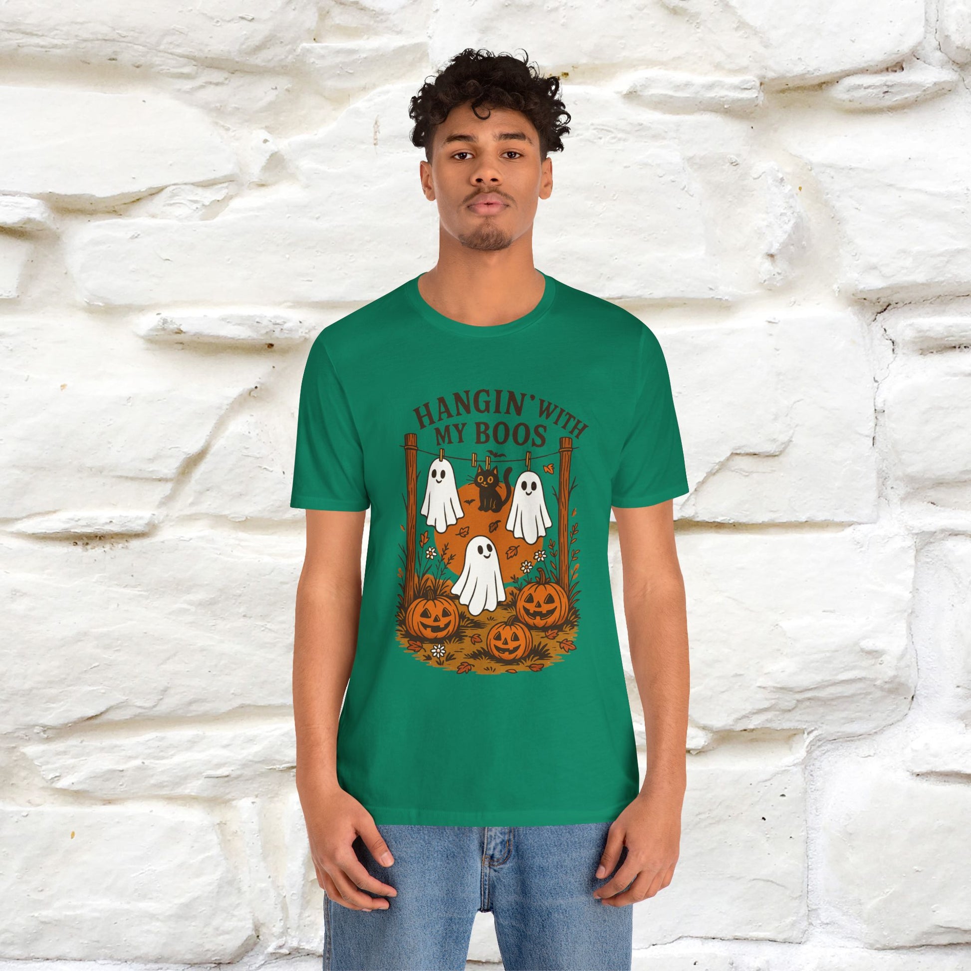 "Hanging With My Boos" Halloween Cat T-shirt |Nunu&Miao Studio - Nunu&Miao Studio